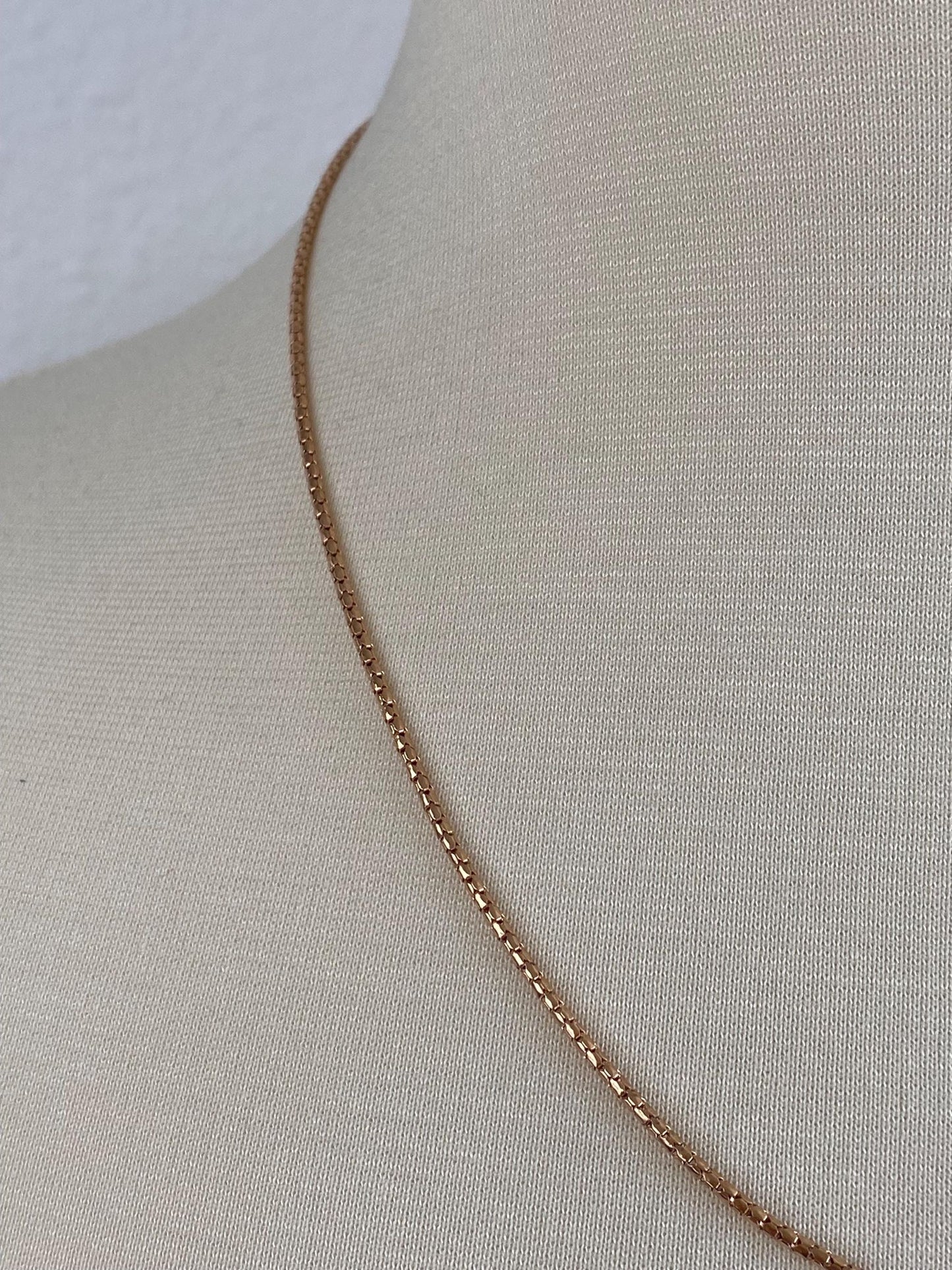 Vintage 18k Rose Gold Rounded Fancy Link Chain Necklace - 20 inches