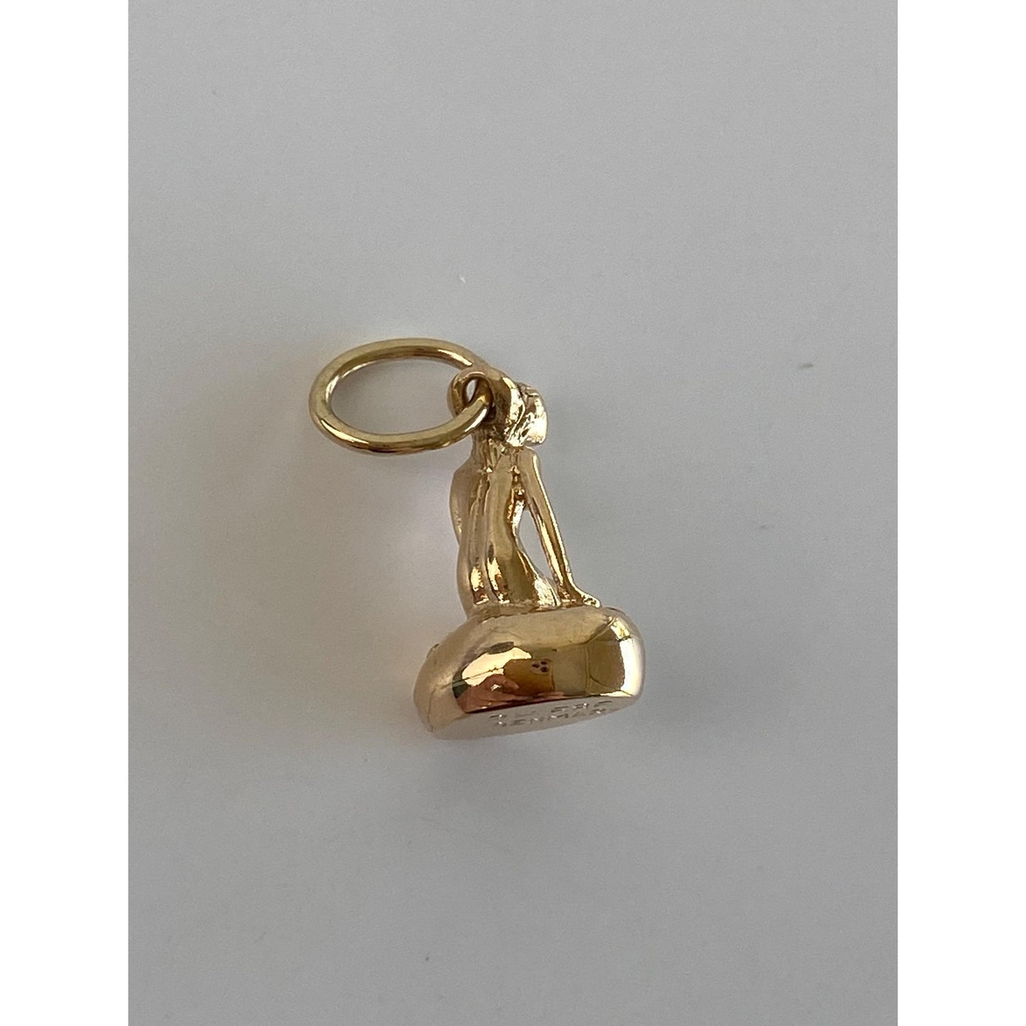 Vintage Solid 14k Yellow Gold Denmark Mermaid Charm