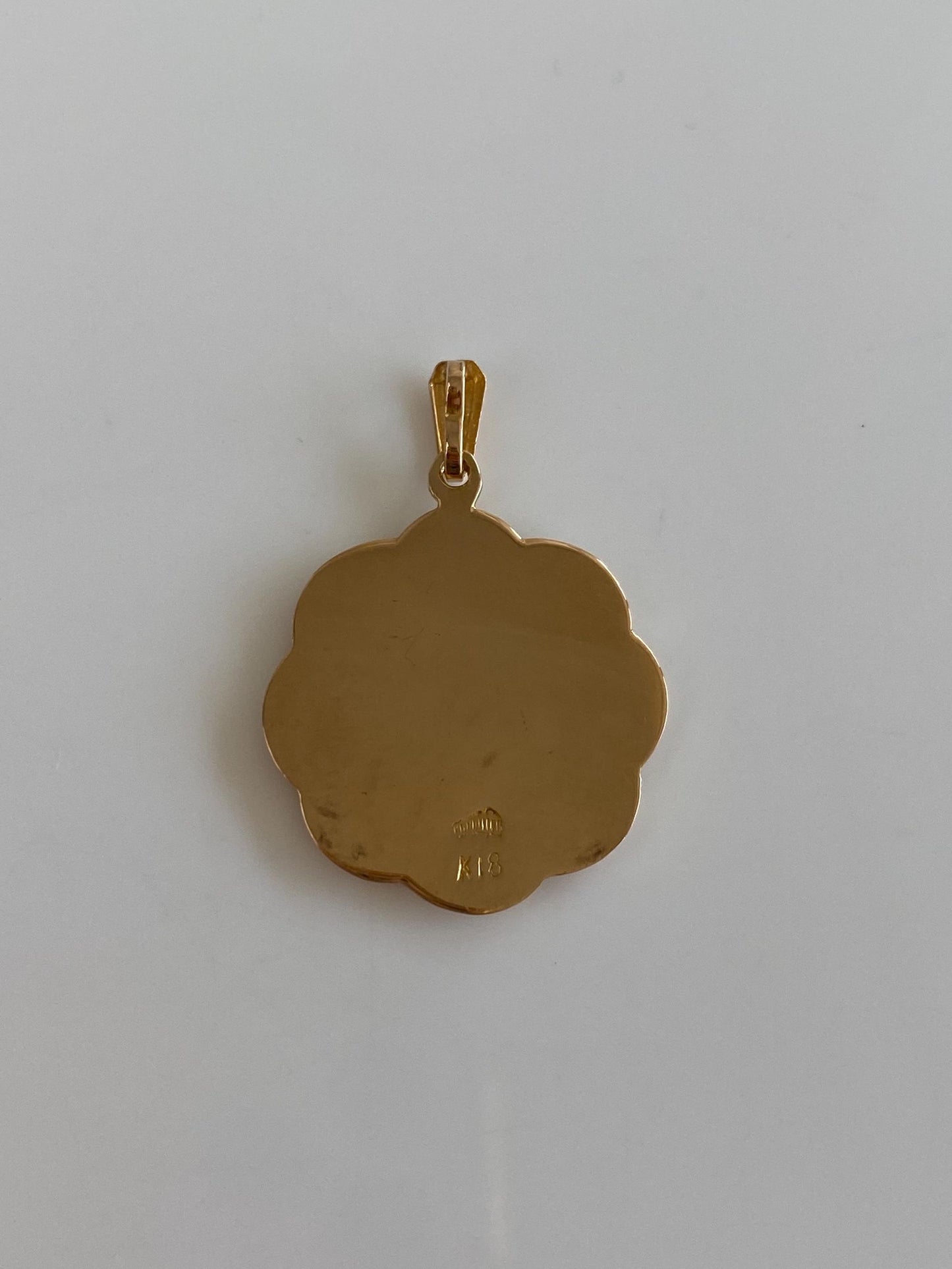 Solid 18k Yellow Gold Religious Charm