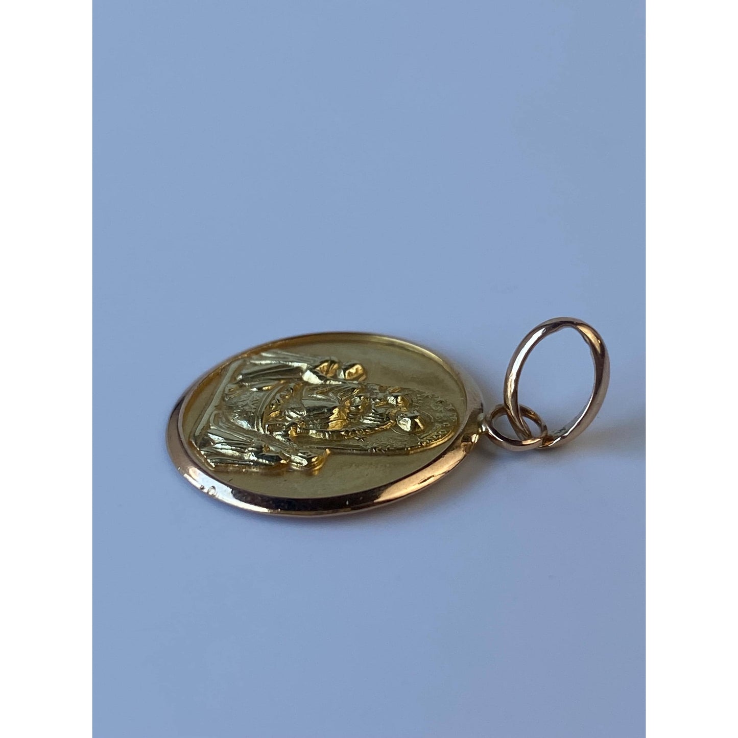 Solid 18k Yellow Gold Religious Charm