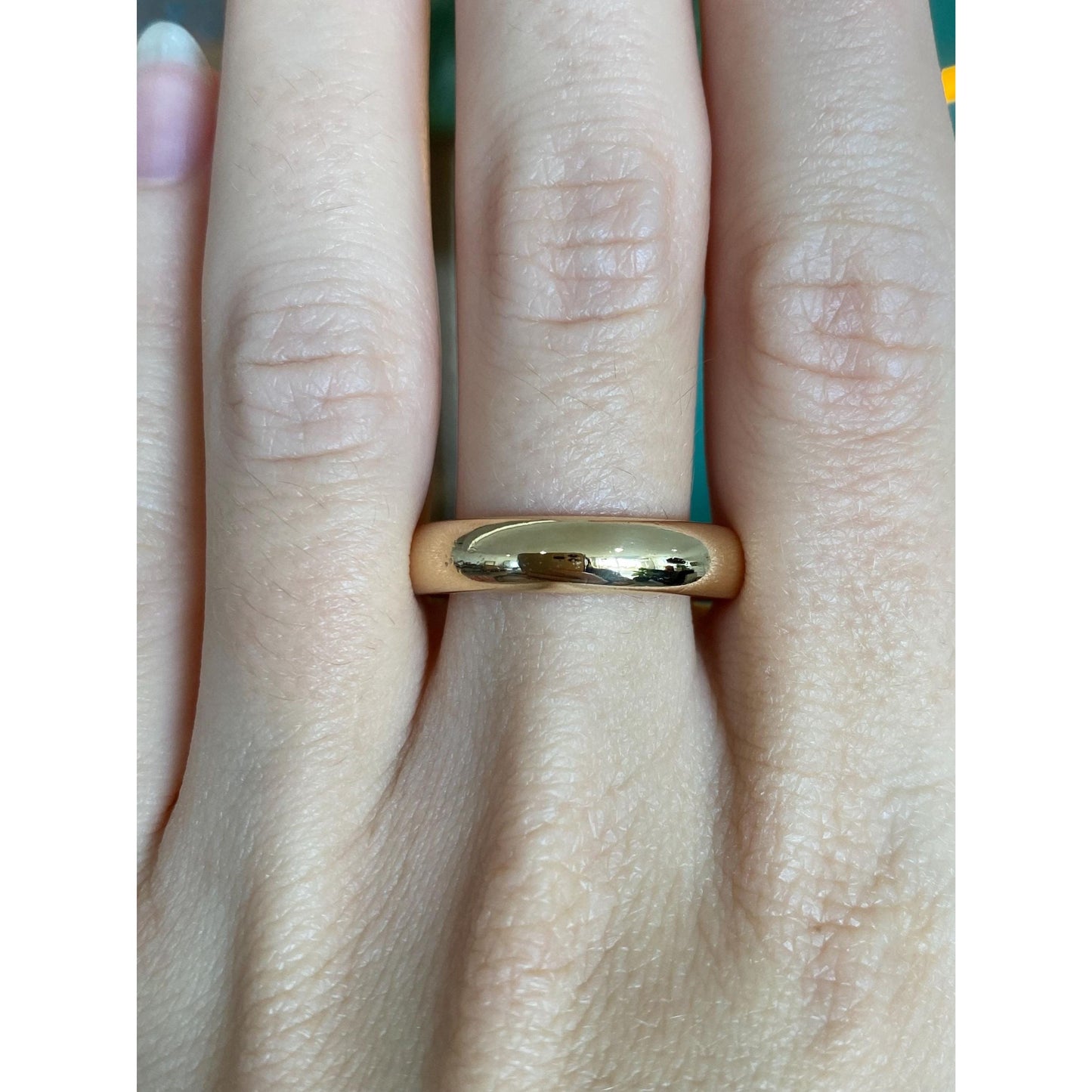 Vintage Solid 14k Yellow Gold Ring Band - Size 9.5
