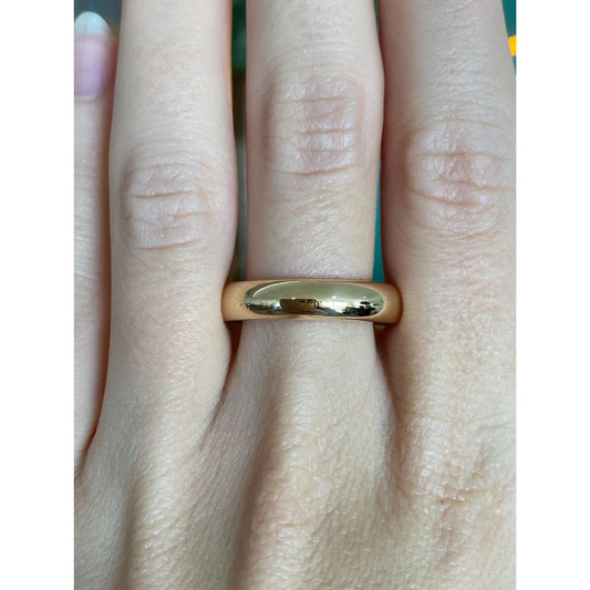 Vintage Solid 14k Yellow Gold Ring Band - Size 9.5