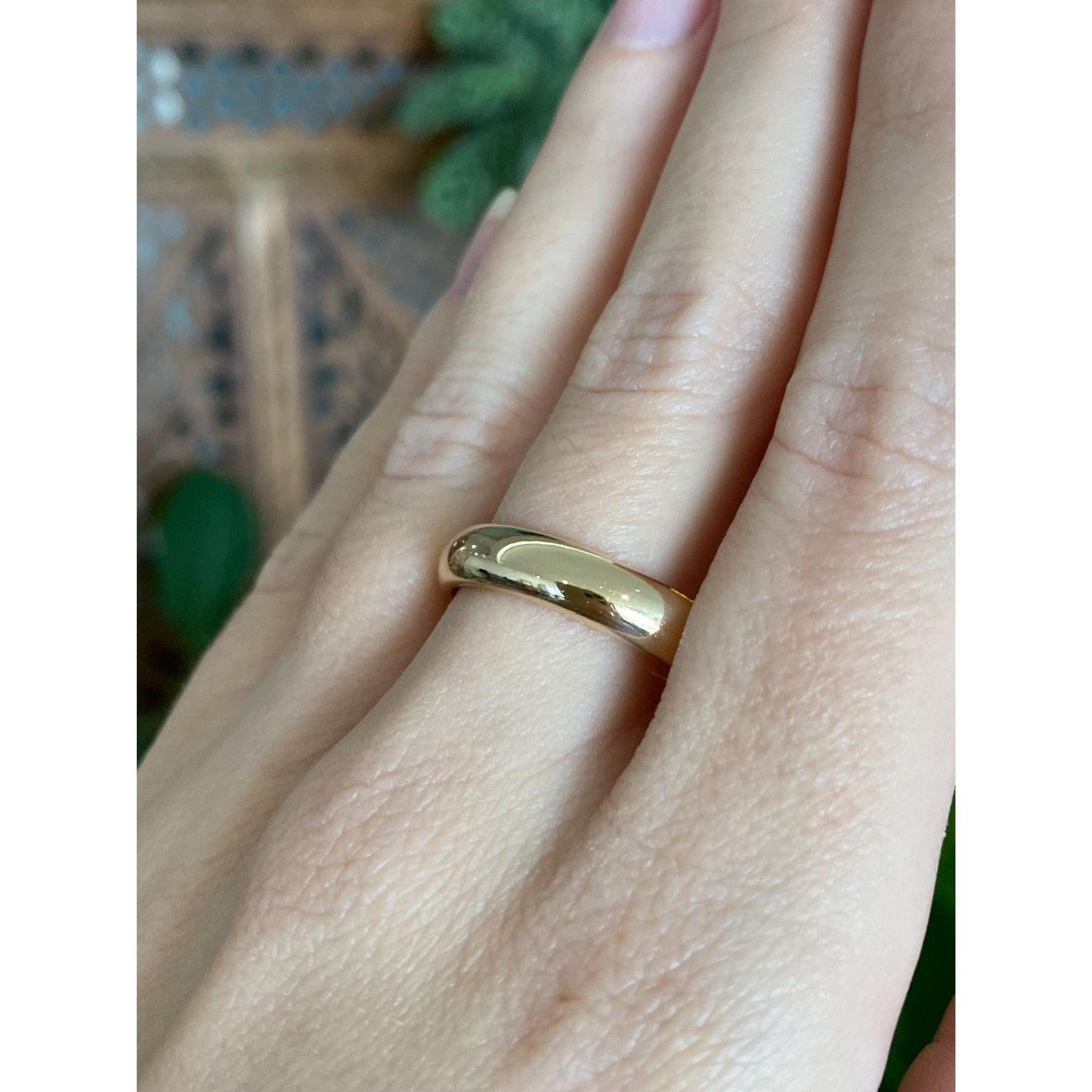 Vintage Solid 14k Yellow Gold Ring Band - Size 9.5