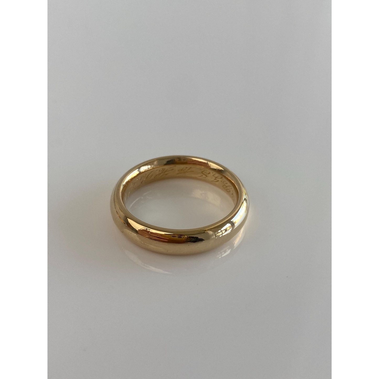 Vintage Solid 14k Yellow Gold Ring Band - Size 9.5