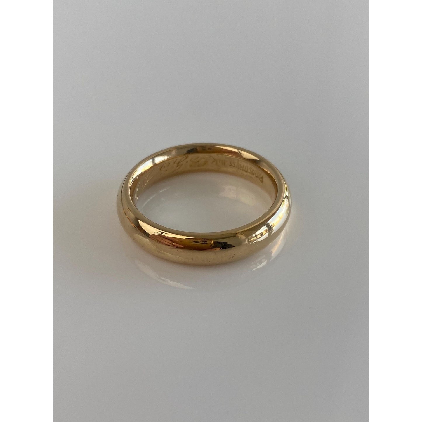 Vintage Solid 14k Yellow Gold Ring Band - Size 9.5