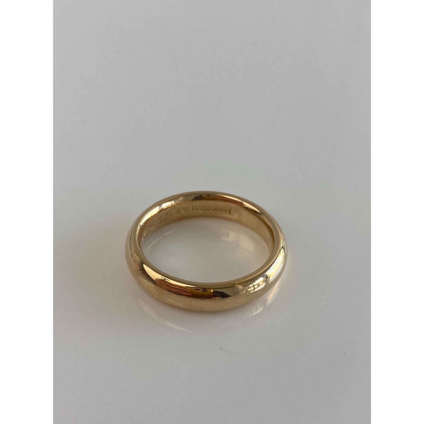 Vintage Solid 14k Yellow Gold Ring Band - Size 9.5