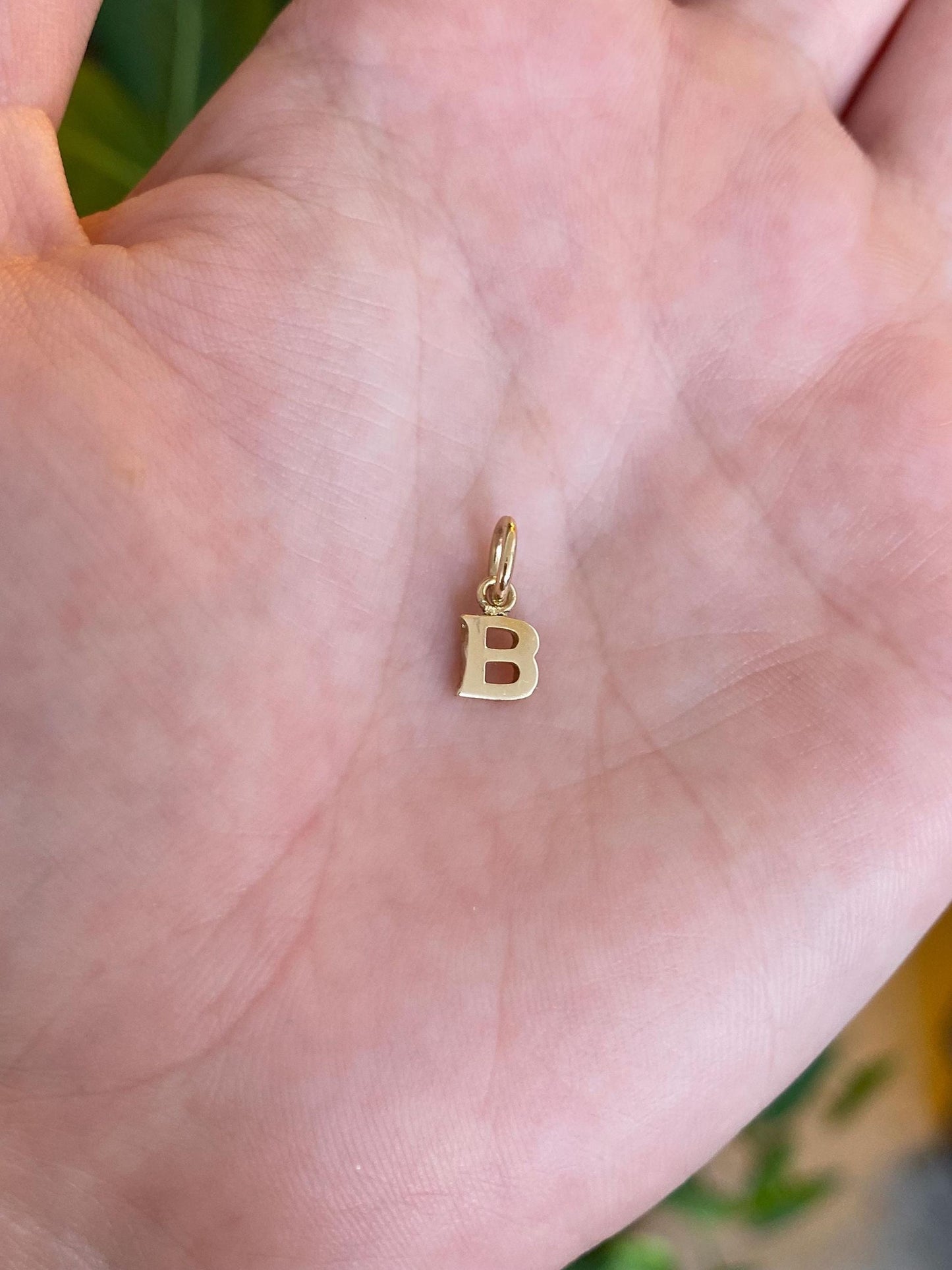 Vintage Solid 10k Yellow Gold Initial 'B' Charm