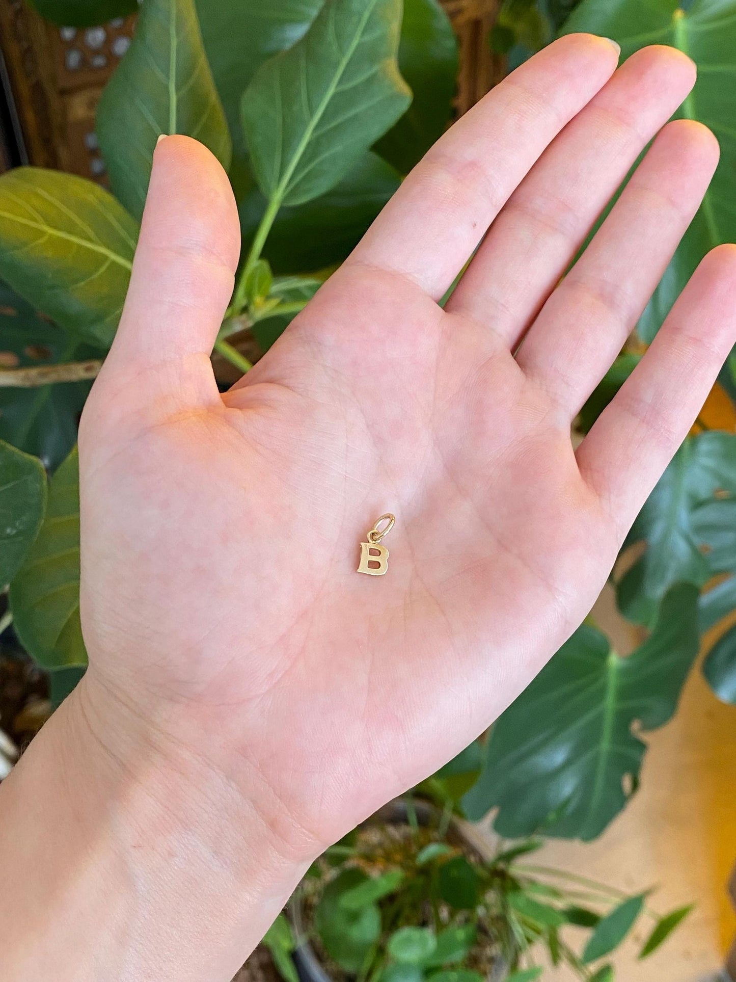 Vintage Solid 10k Yellow Gold Initial 'B' Charm