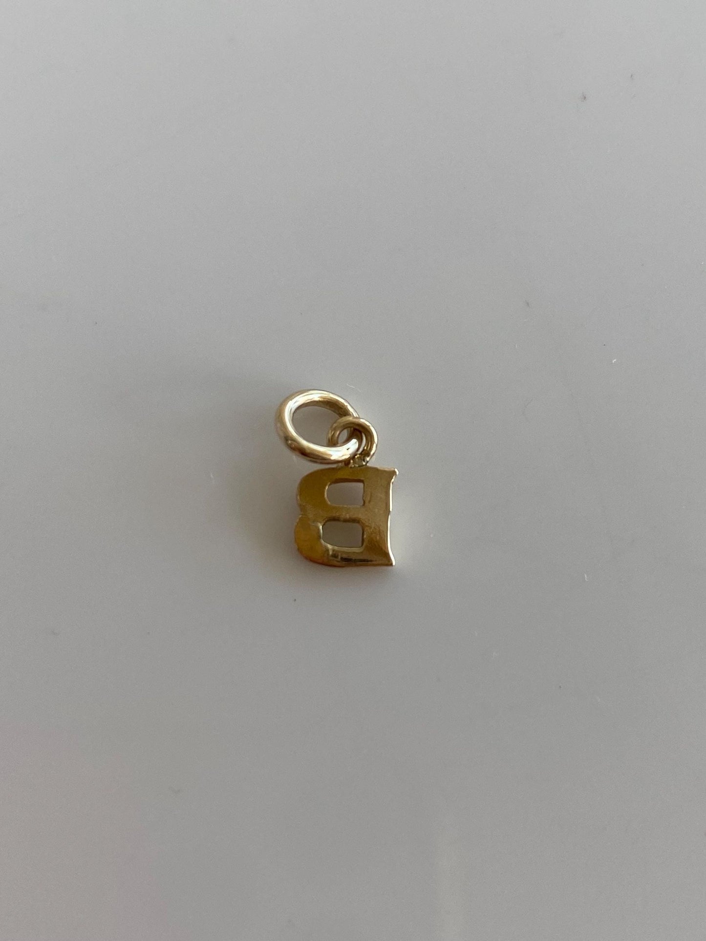 Vintage Solid 10k Yellow Gold Initial 'B' Charm