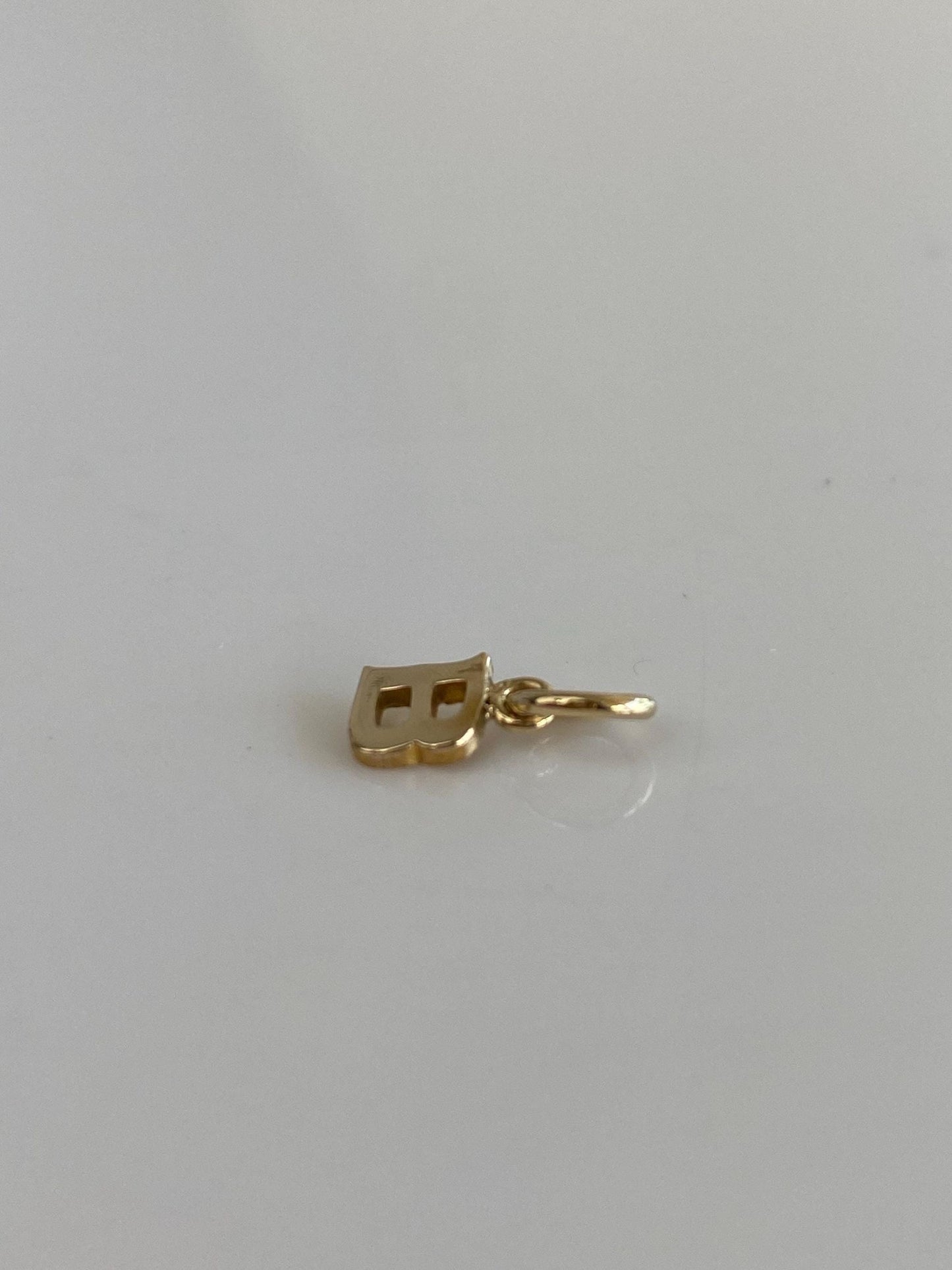Vintage Solid 10k Yellow Gold Initial 'B' Charm