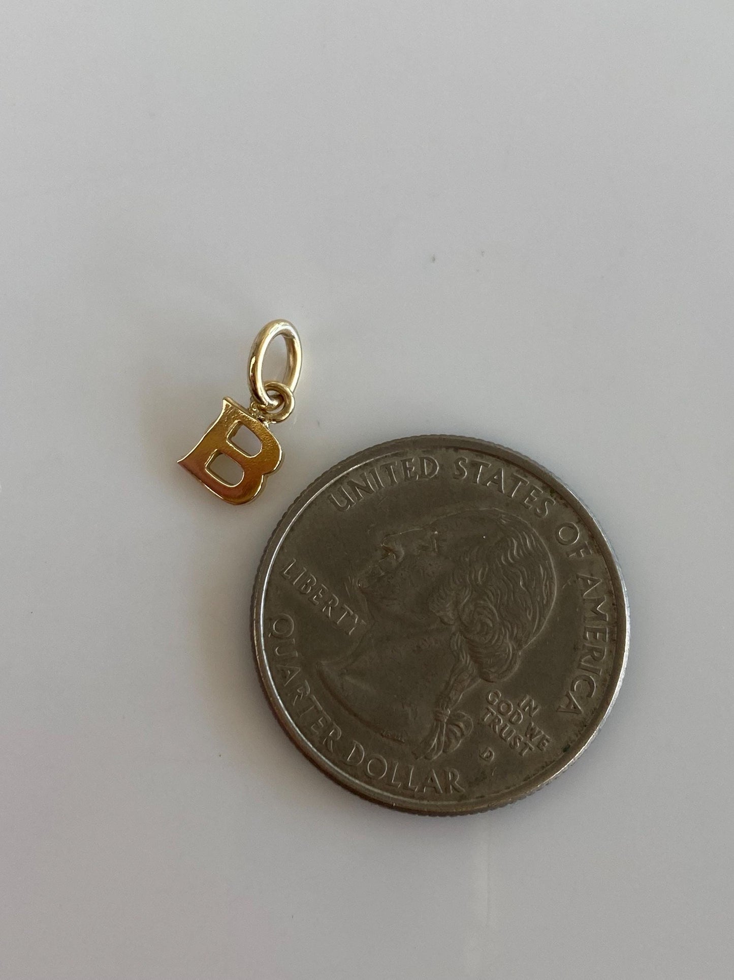 Vintage Solid 10k Yellow Gold Initial 'B' Charm