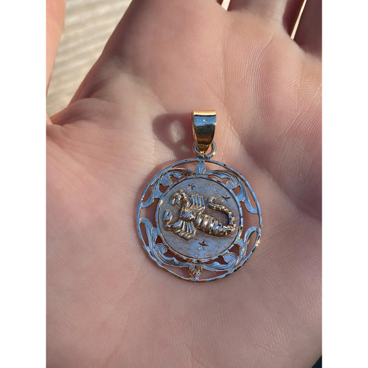 Vintage Solid 14k Yellow Gold Large Scorpion Scorpio Charm