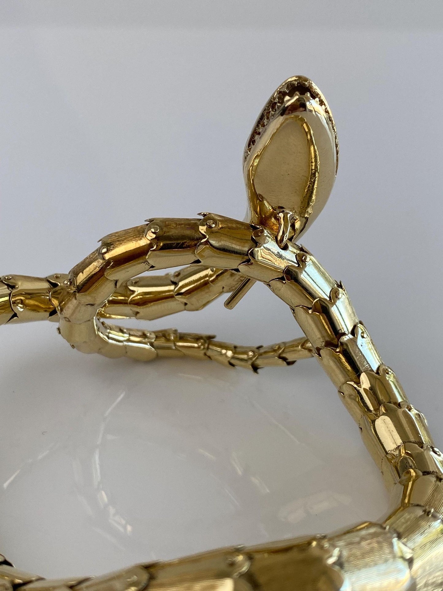 Vintage 14k Yellow Gold Diamond Pink Sapphire Snake Wrap Bracelet