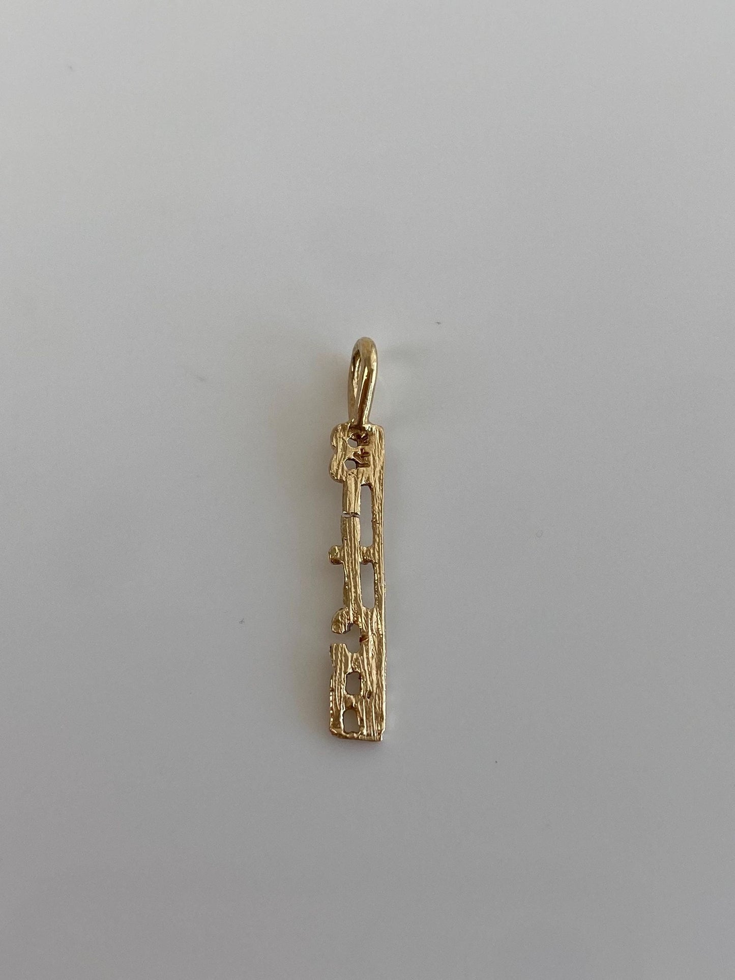 Vintage Solid 14k Yellow Gold B Charm