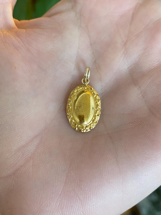 Vintage Solid 22k Yellow Gold Cufflink Conversion Charm