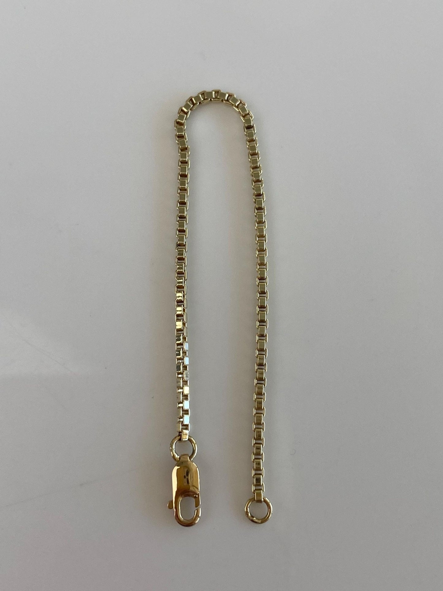 Vintage Solid 14k Yellow Gold Box Chain Extender - 4.25 inches