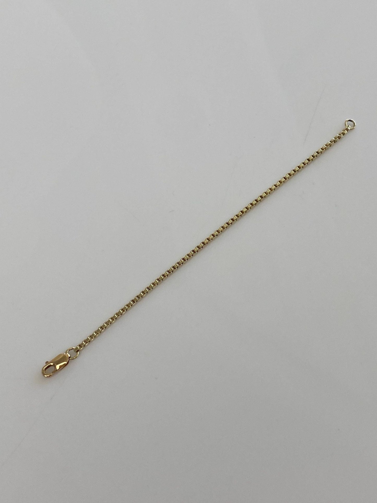 Vintage Solid 14k Yellow Gold Box Chain Extender - 4.25 inches
