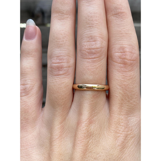 Vintage Solid 14k Yellow Gold Ring Band - Size 6.75