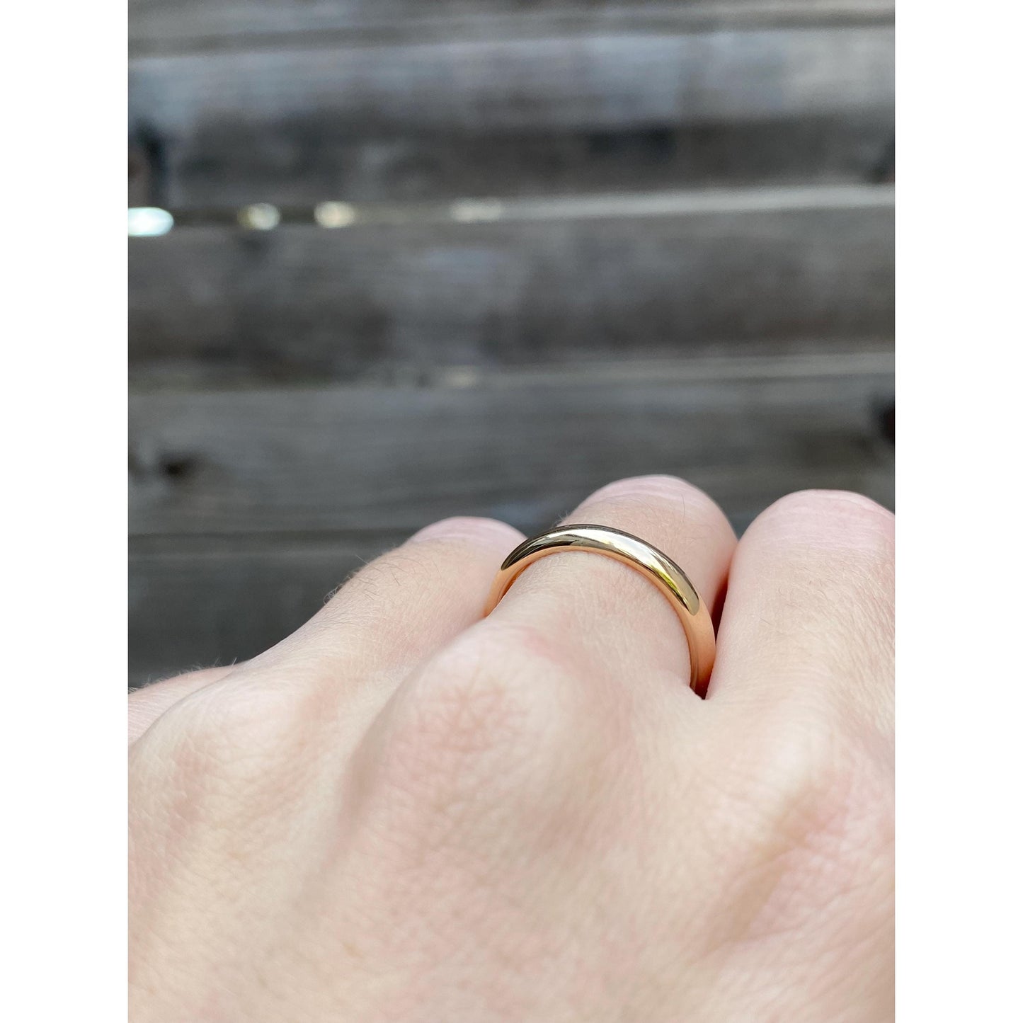 Vintage Solid 14k Yellow Gold Ring Band - Size 6.75