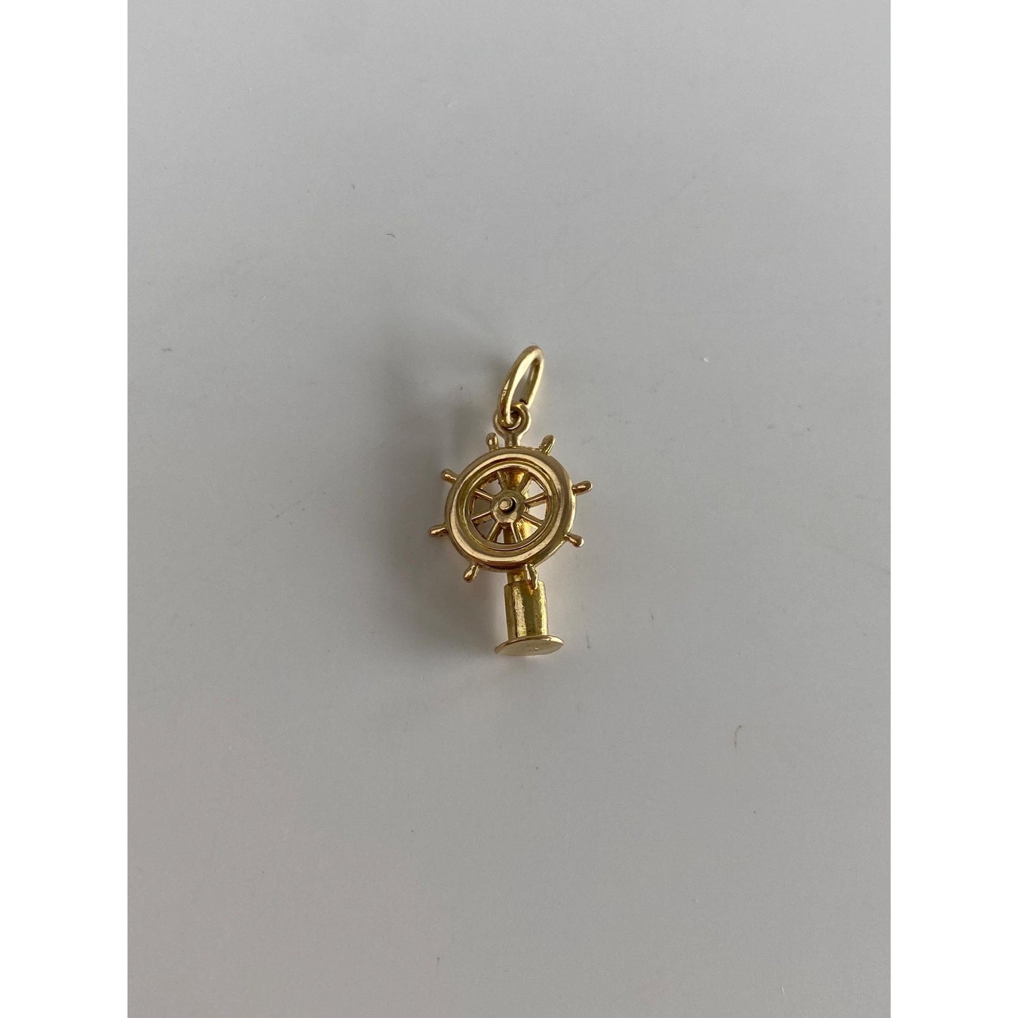 Vintage Solid 10k Yellow Gold Articulated Helm Charm