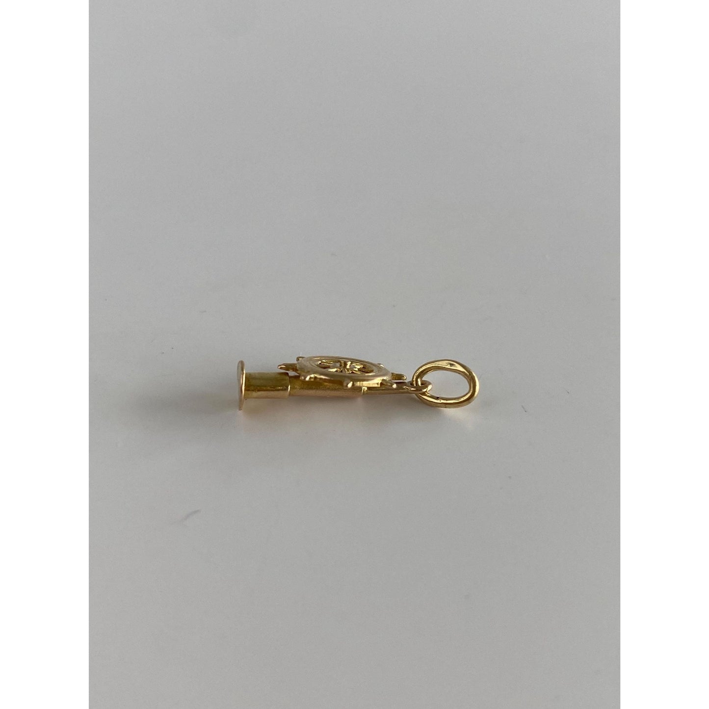 Vintage Solid 10k Yellow Gold Articulated Helm Charm
