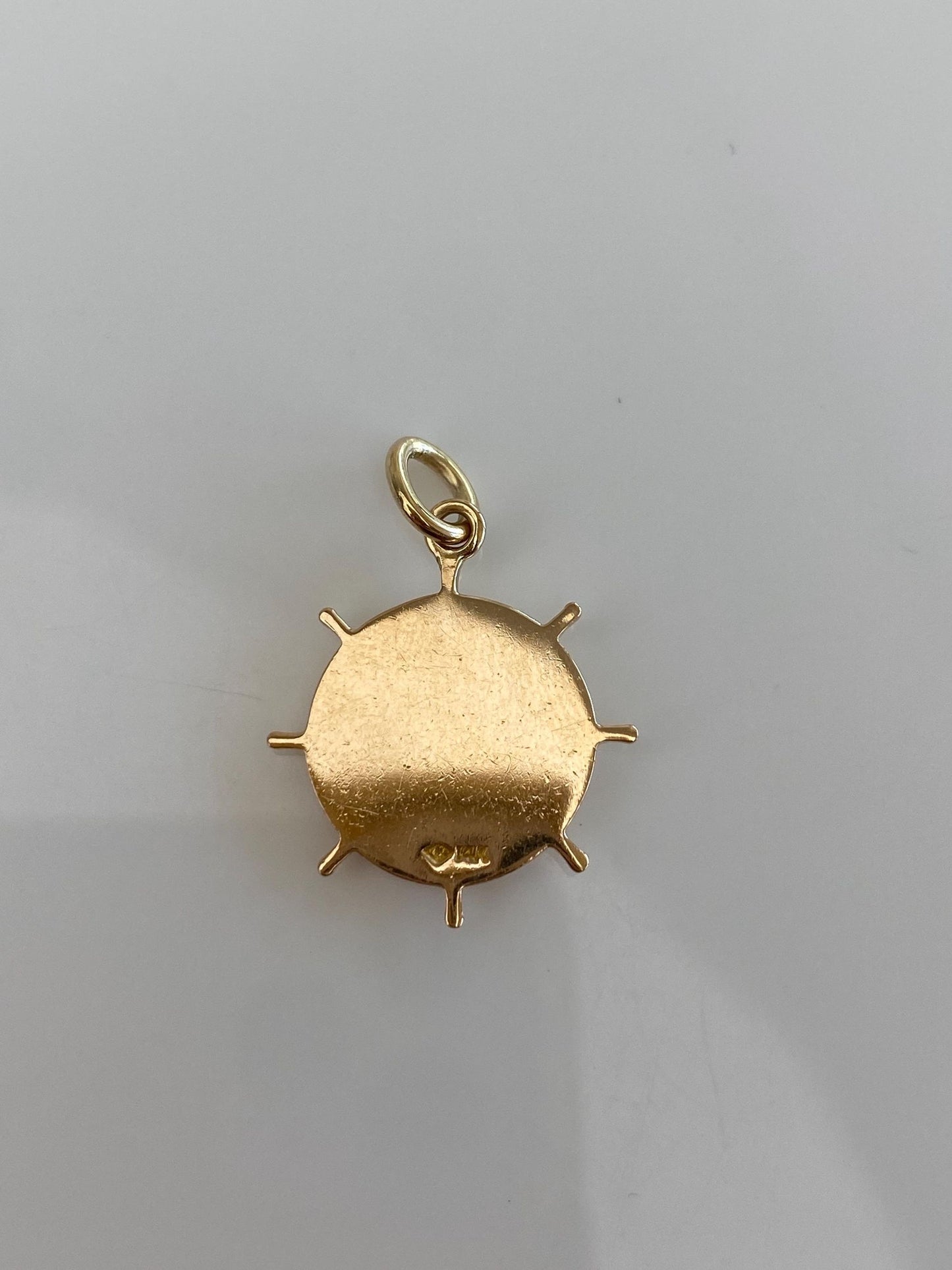 Vintage Solid 14k Yellow Gold Cape Cod, Mass. Helm Charm