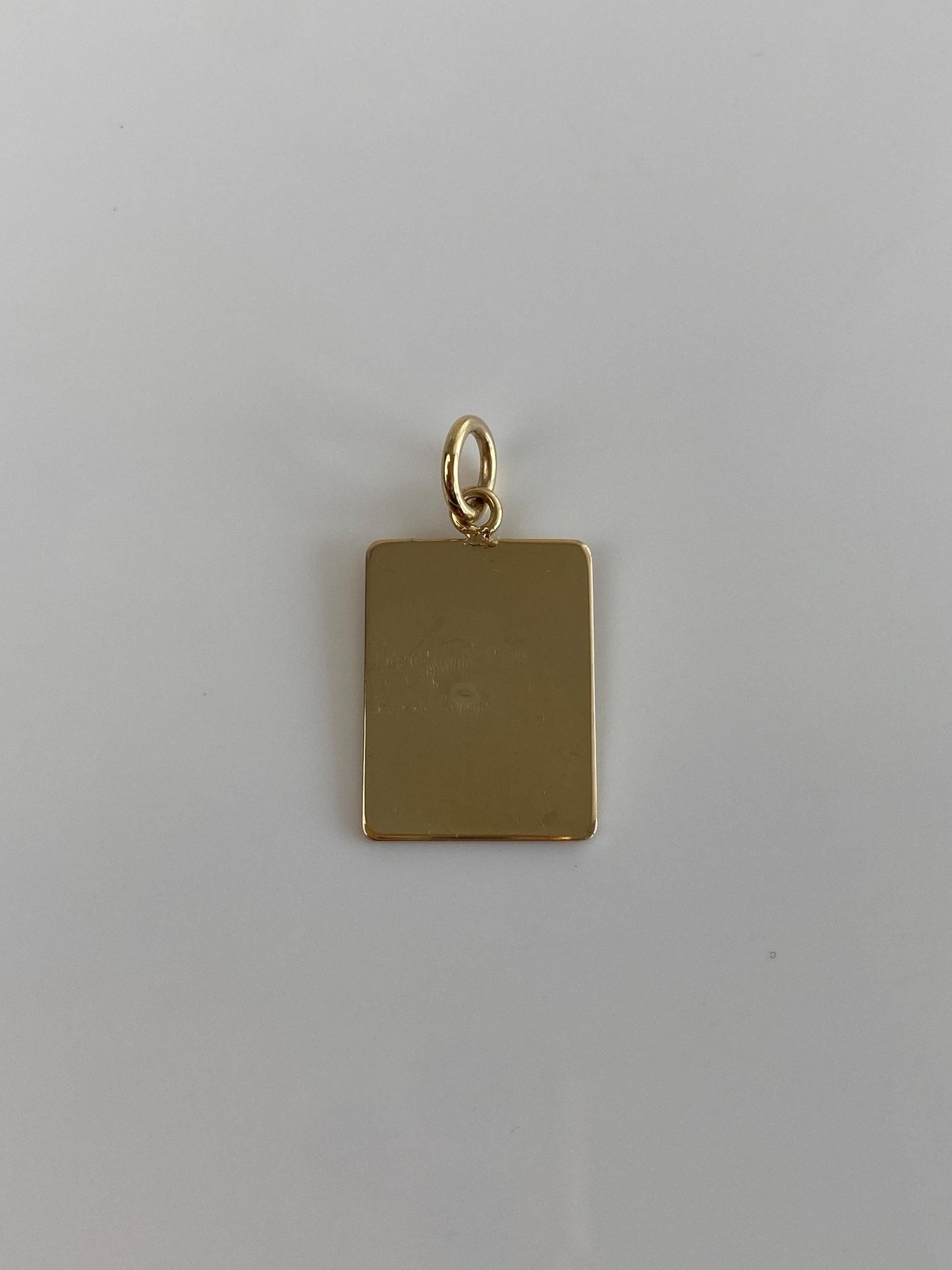 Vintage Solid 14k Yellow Gold Crosshatch Cufflink Conversion Charm