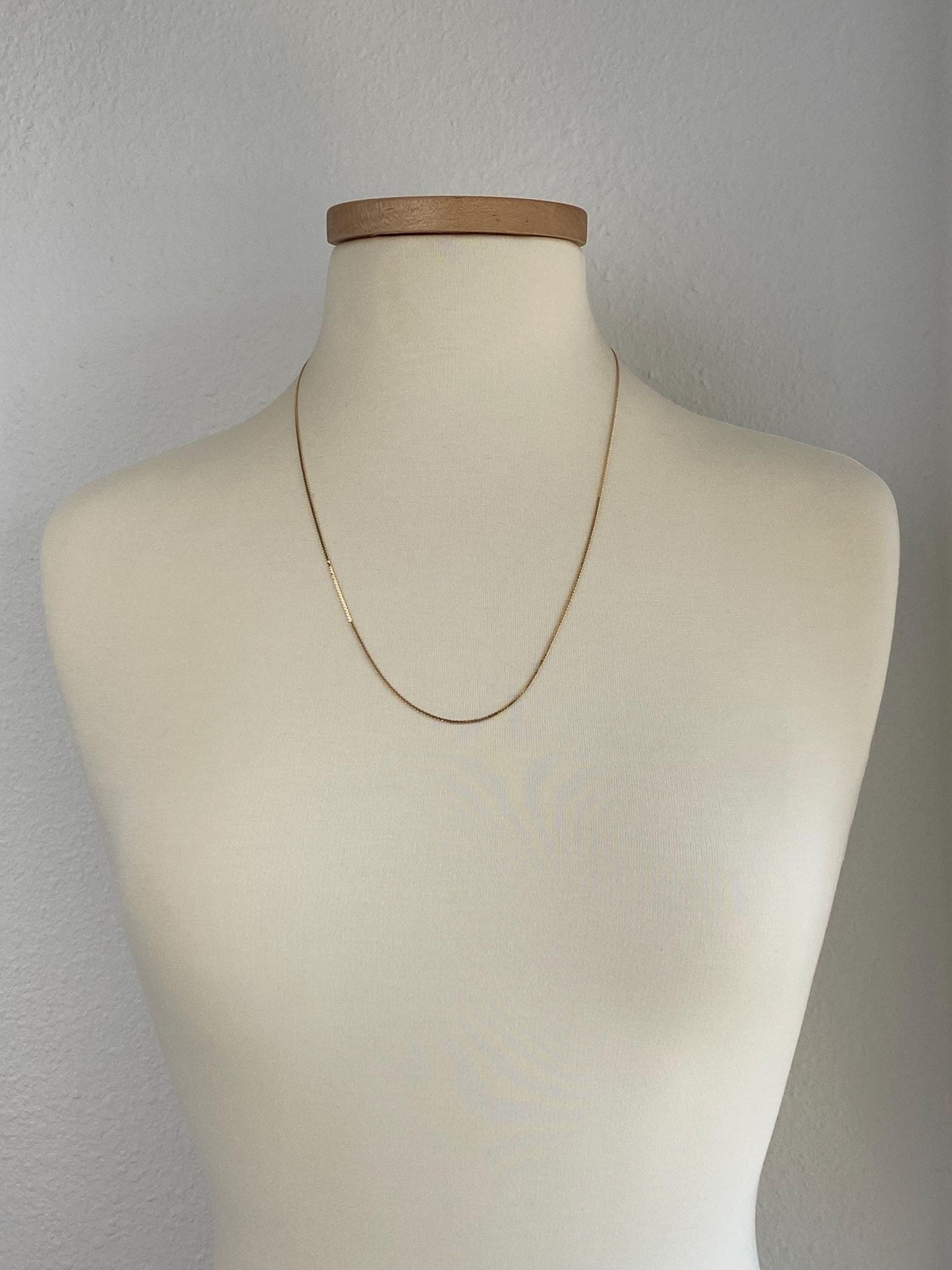 Vintage Solid 14k Yellow Gold Serpentine Chain Necklace - 24 inches