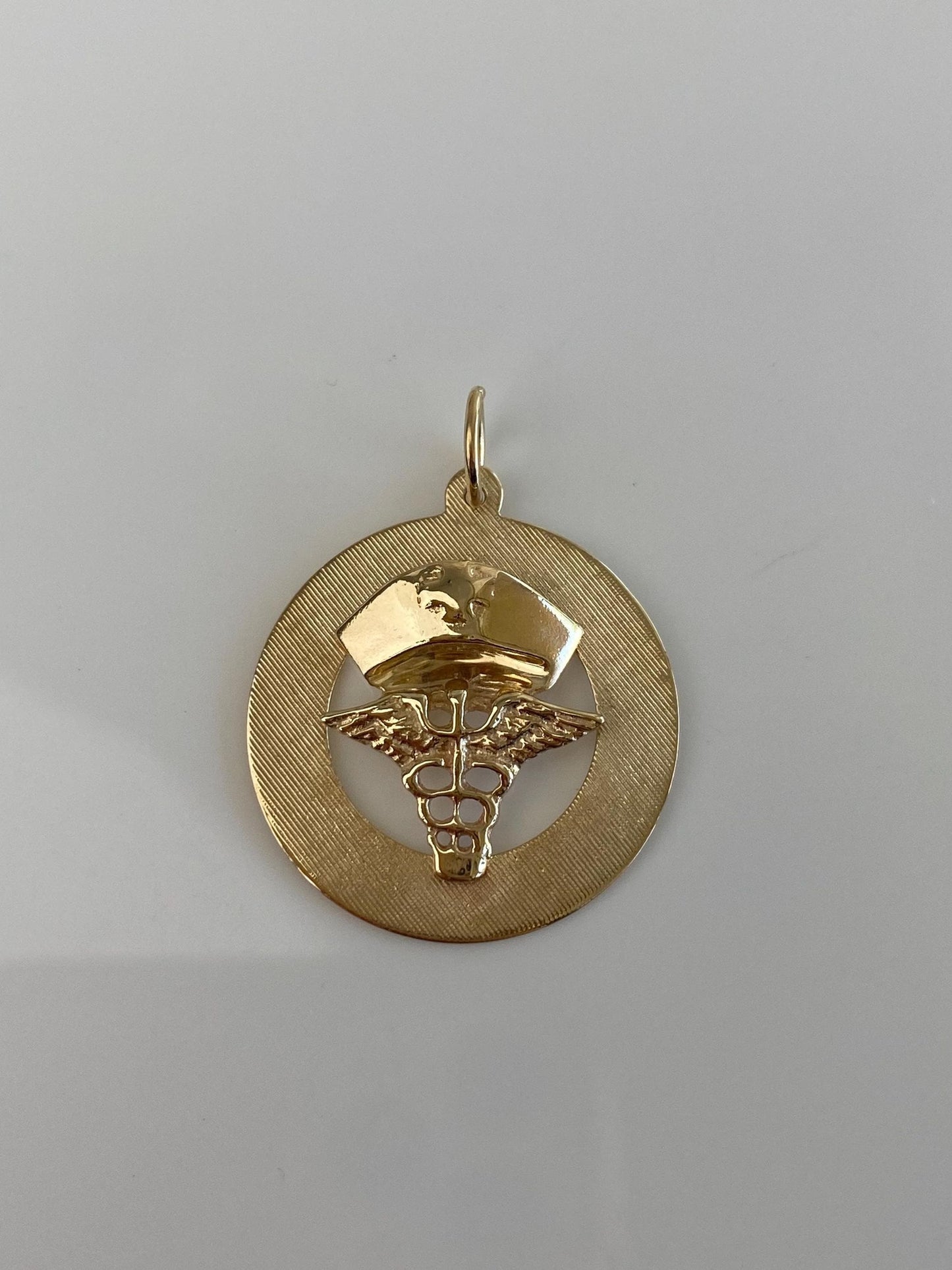 Vintage Solid 14k Yellow Gold Nurse Charm
