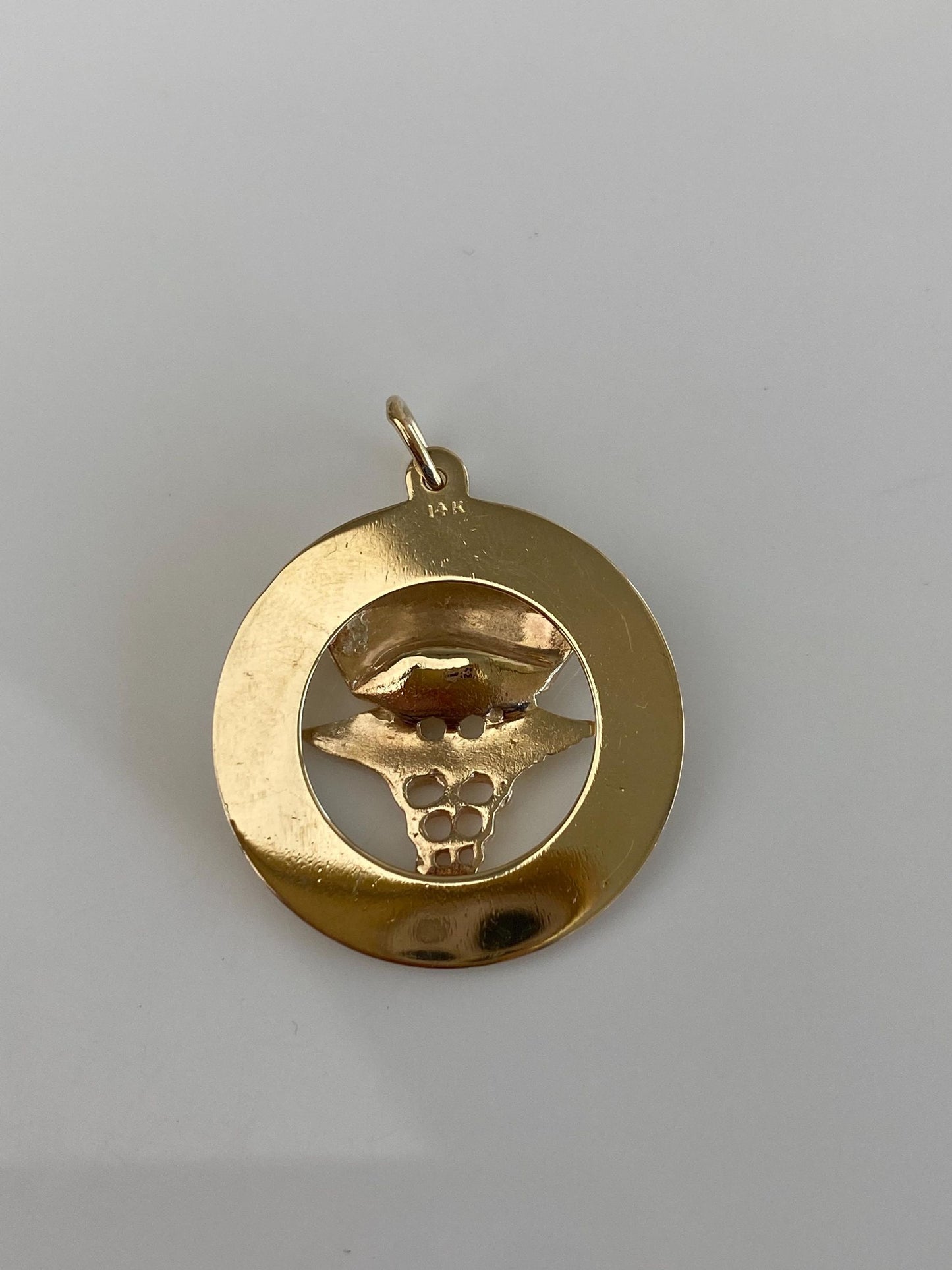 Vintage Solid 14k Yellow Gold Nurse Charm