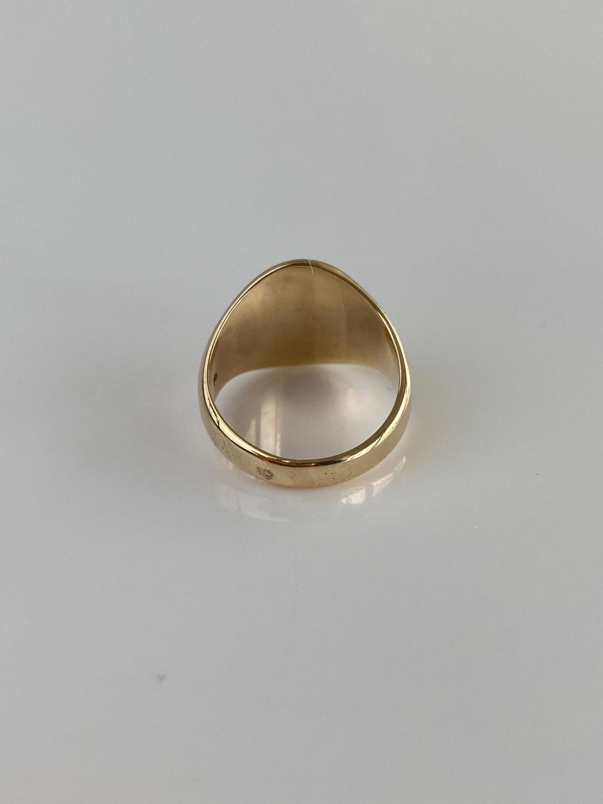 Vintage Solid 10k Yellow Gold Monogram Signet Ring - Size 3