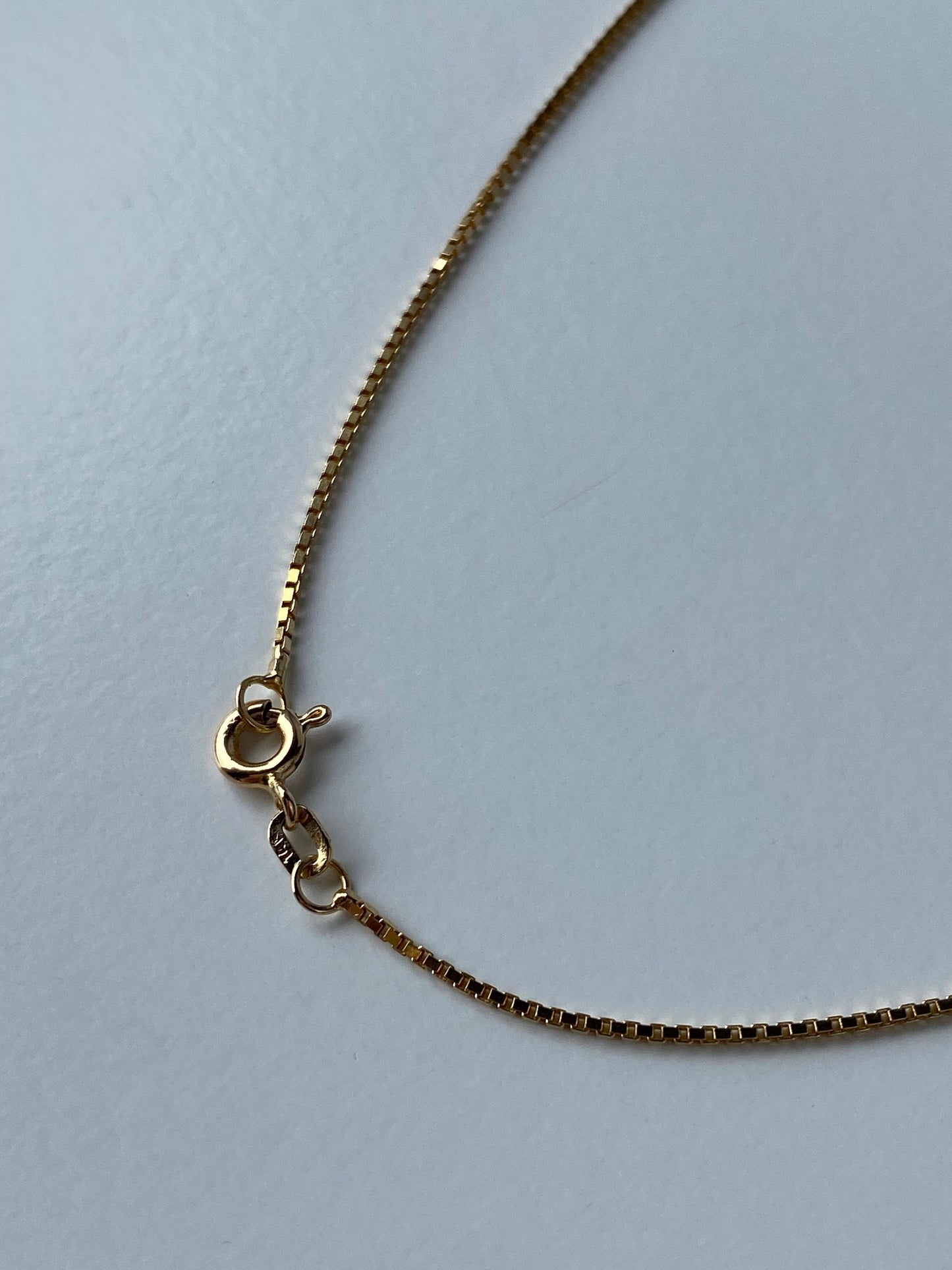 Vintage Solid 14k Yellow Gold Box Chain Necklace - 24 inches