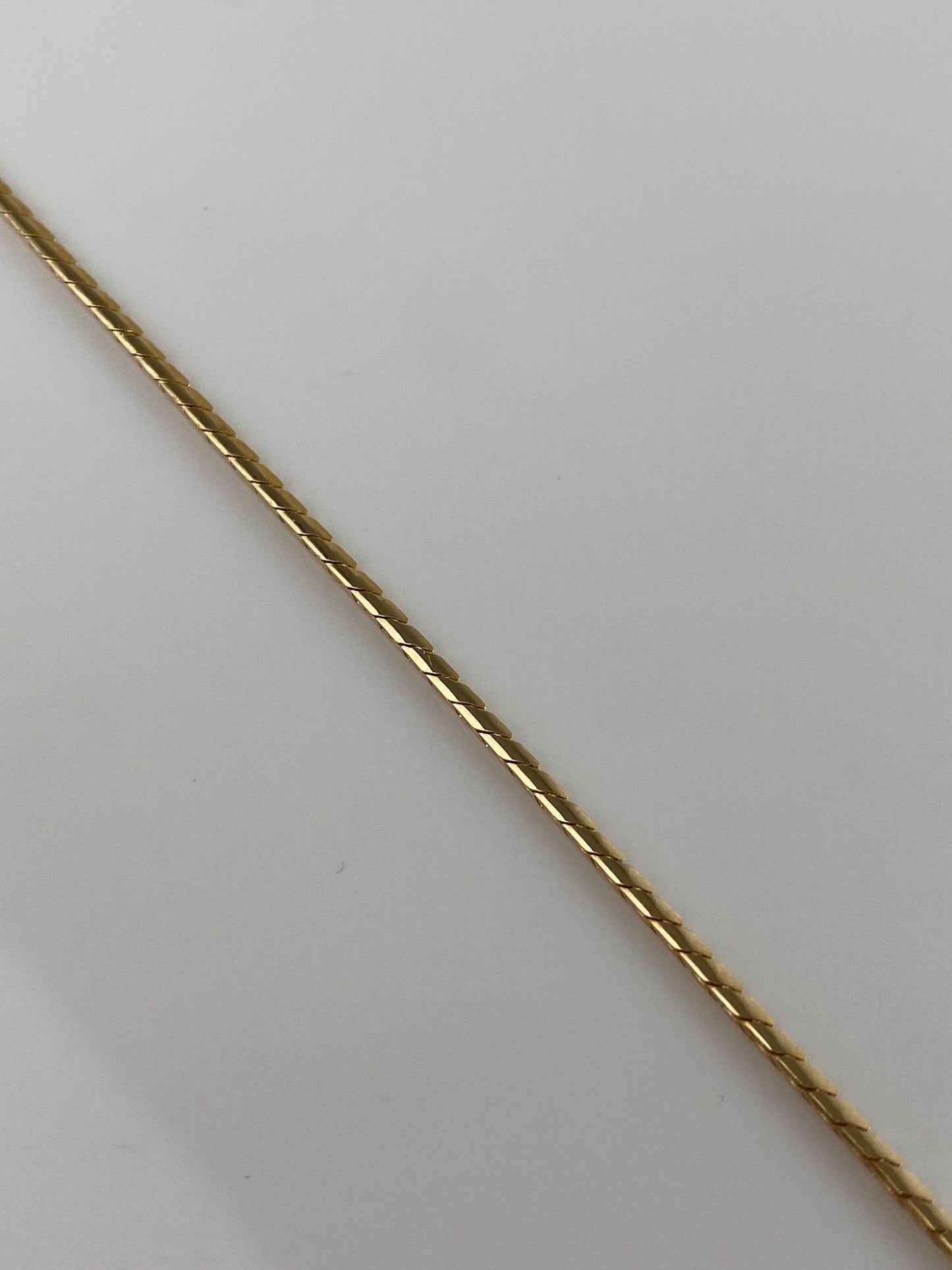 Vintage Solid 14k Yellow Gold Flat Chain Bracelet - 7 inches