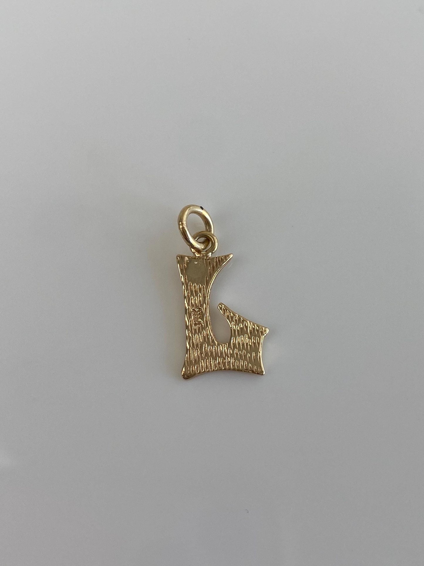 Vintage Solid 14k Yellow Gold Initial 'J' Charm