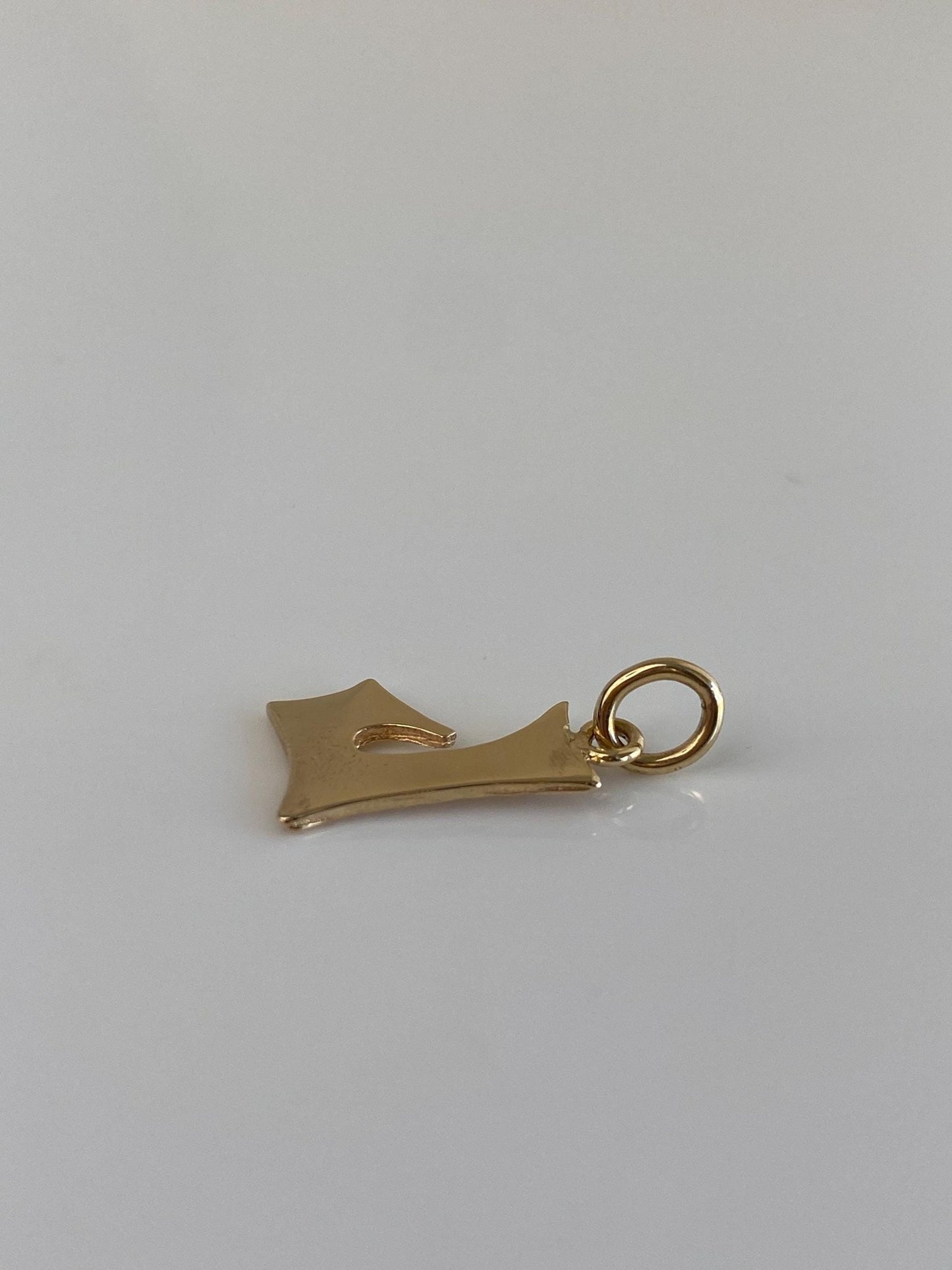 Vintage Solid 14k Yellow Gold Initial 'J' Charm