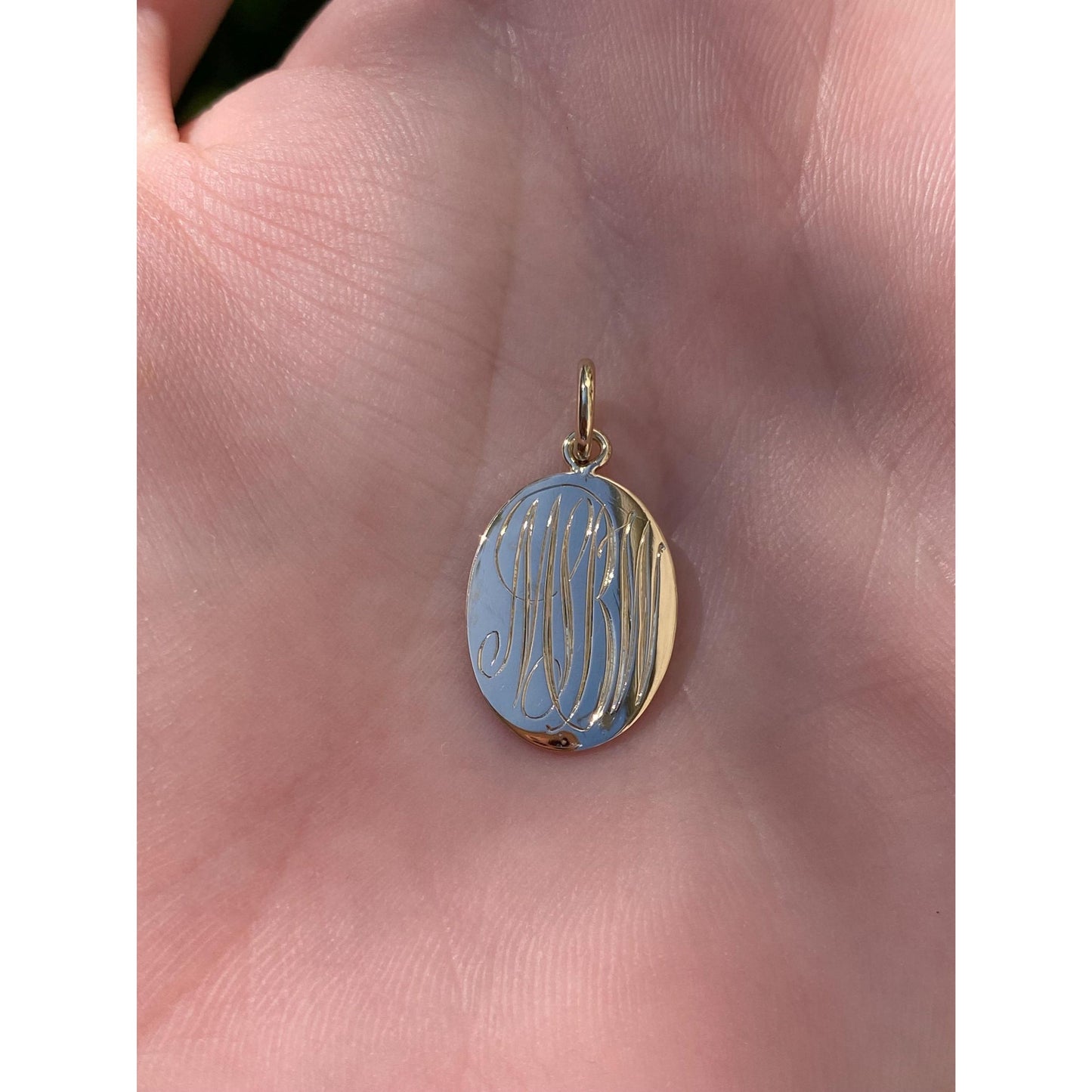 Solid 14k Yellow Gold Monogram 'MBW' Cufflink Conversion Charm