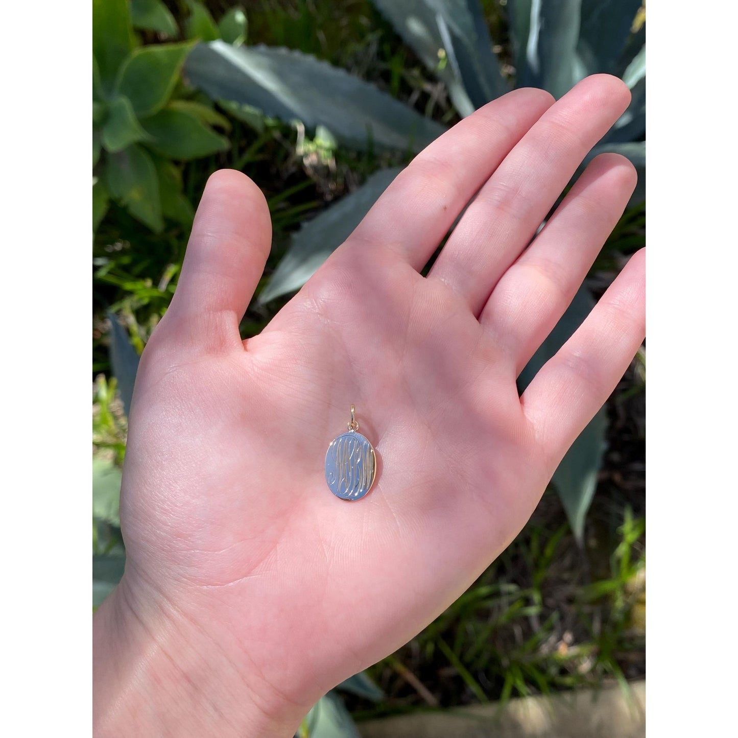 Solid 14k Yellow Gold Monogram 'MBW' Cufflink Conversion Charm