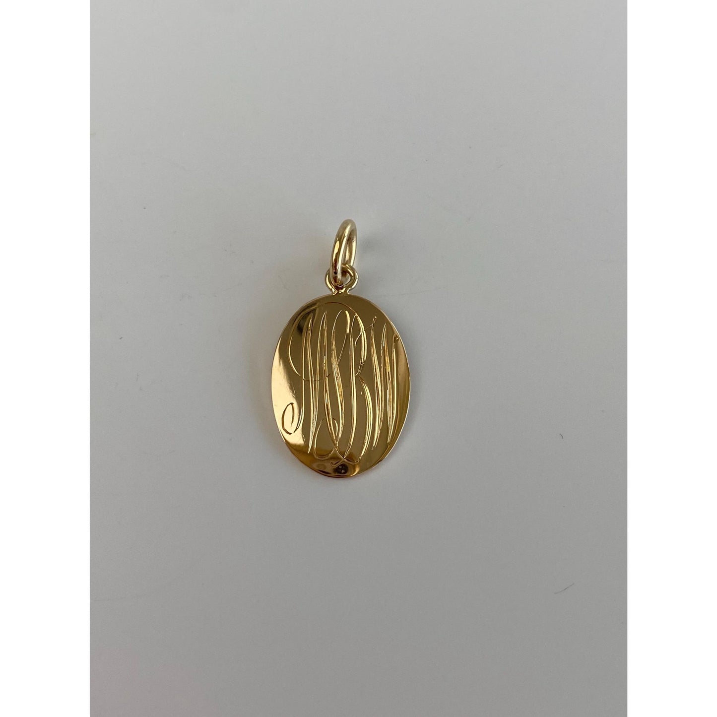 Solid 14k Yellow Gold Monogram 'MBW' Cufflink Conversion Charm