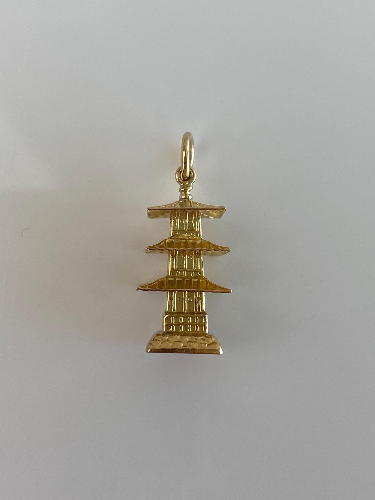 Vintage 14k Yellow Gold Pagoda Charm