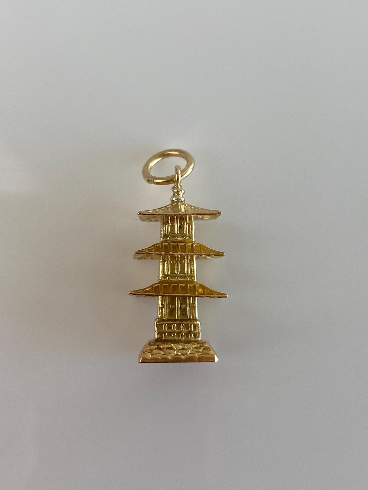 Vintage 14k Yellow Gold Pagoda Charm