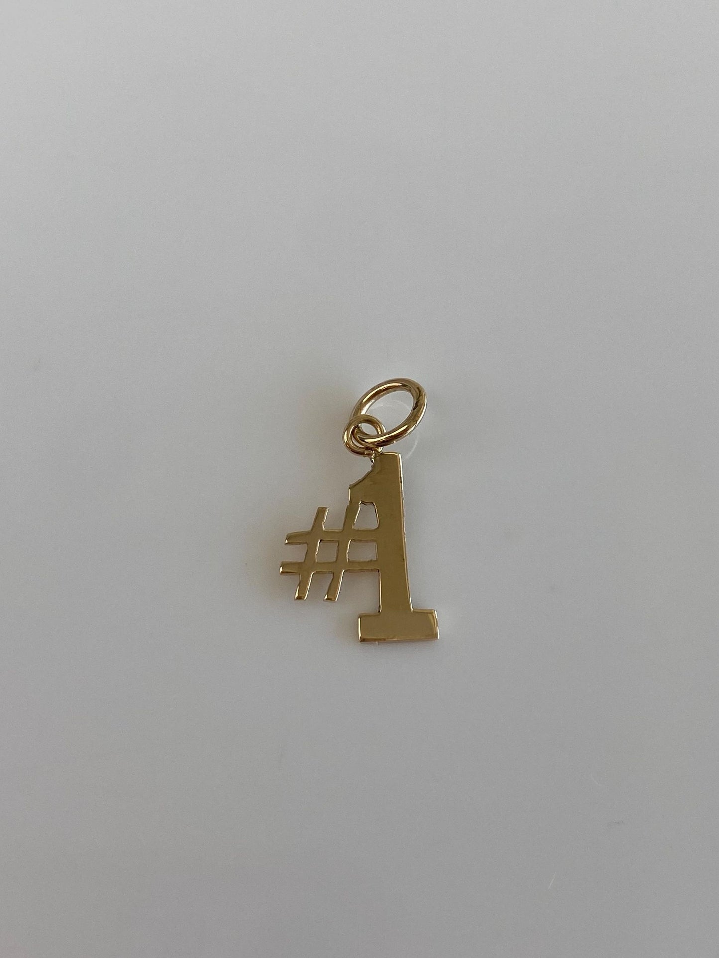 Vintage Solid 14k Yellow Gold #1 Charm