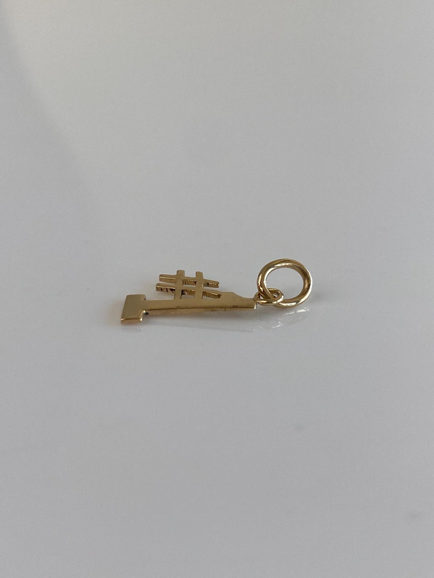 Vintage Solid 14k Yellow Gold #1 Charm