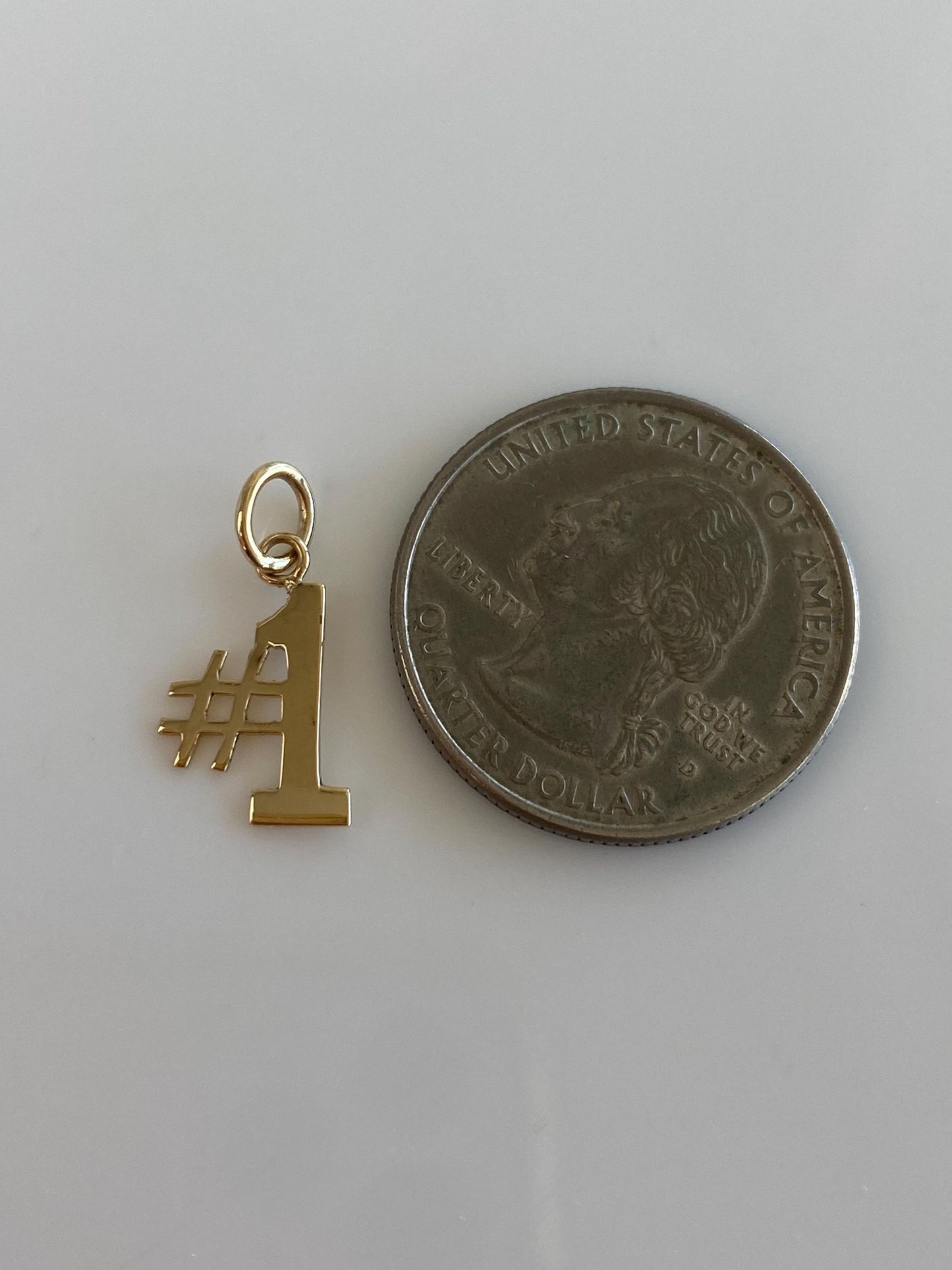 Vintage Solid 14k Yellow Gold #1 Charm