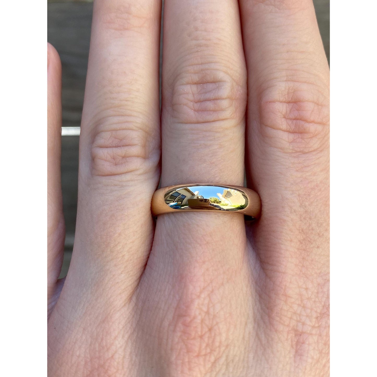 Vintage Solid 14k Yellow Gold Ring Band - Size 9.75-10