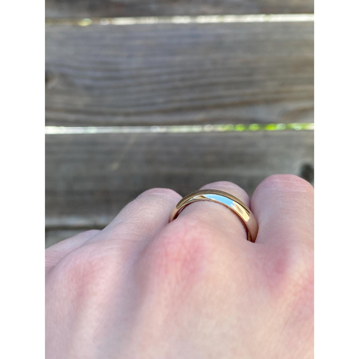 Vintage Solid 14k Yellow Gold Ring Band - Size 9.75-10