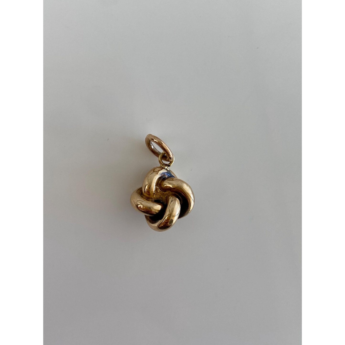 Vintage 10k Yellow Gold Diamond Knot Charm