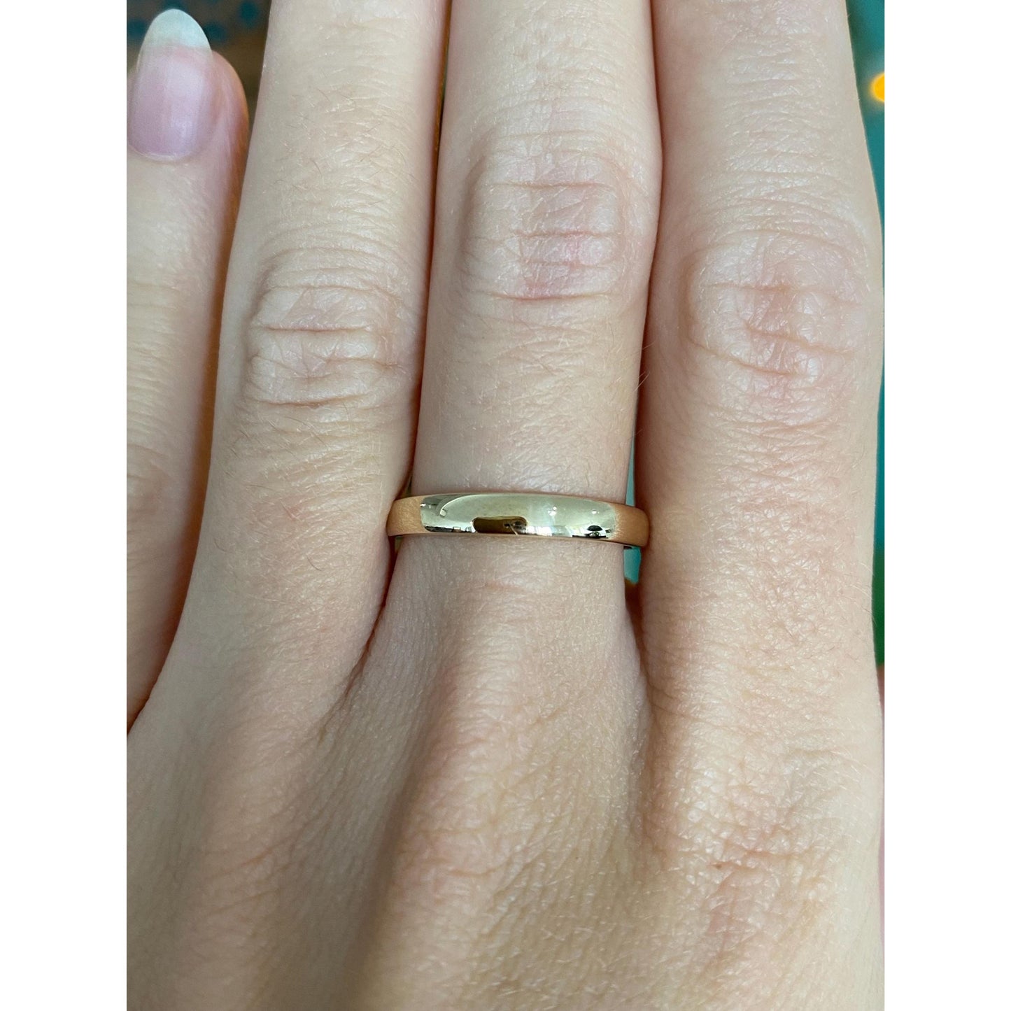 Vintage Solid 14k Yellow Gold Graduated Ring Band - Size 7.5