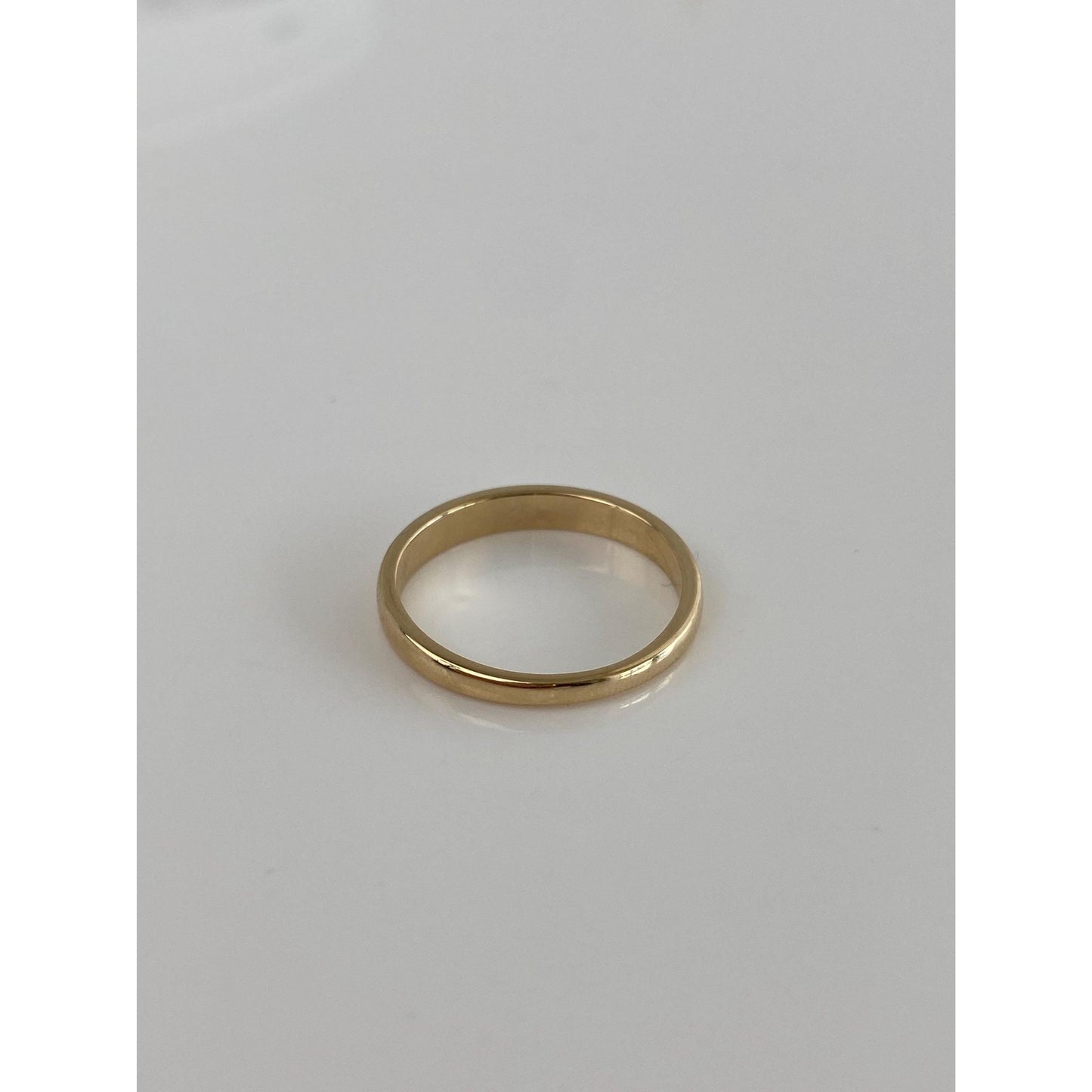 Vintage Solid 14k Yellow Gold Graduated Ring Band - Size 7.5