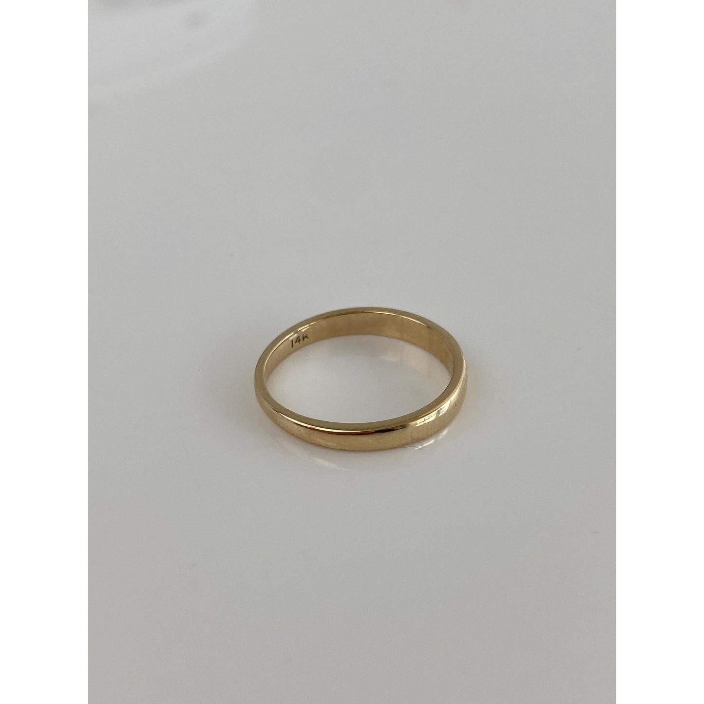 Vintage Solid 14k Yellow Gold Graduated Ring Band - Size 7.5