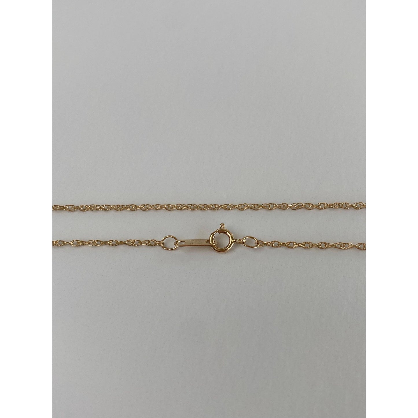 Vintage Solid 14k Yellow Gold Dainty Chain Necklace - 18.5 inches